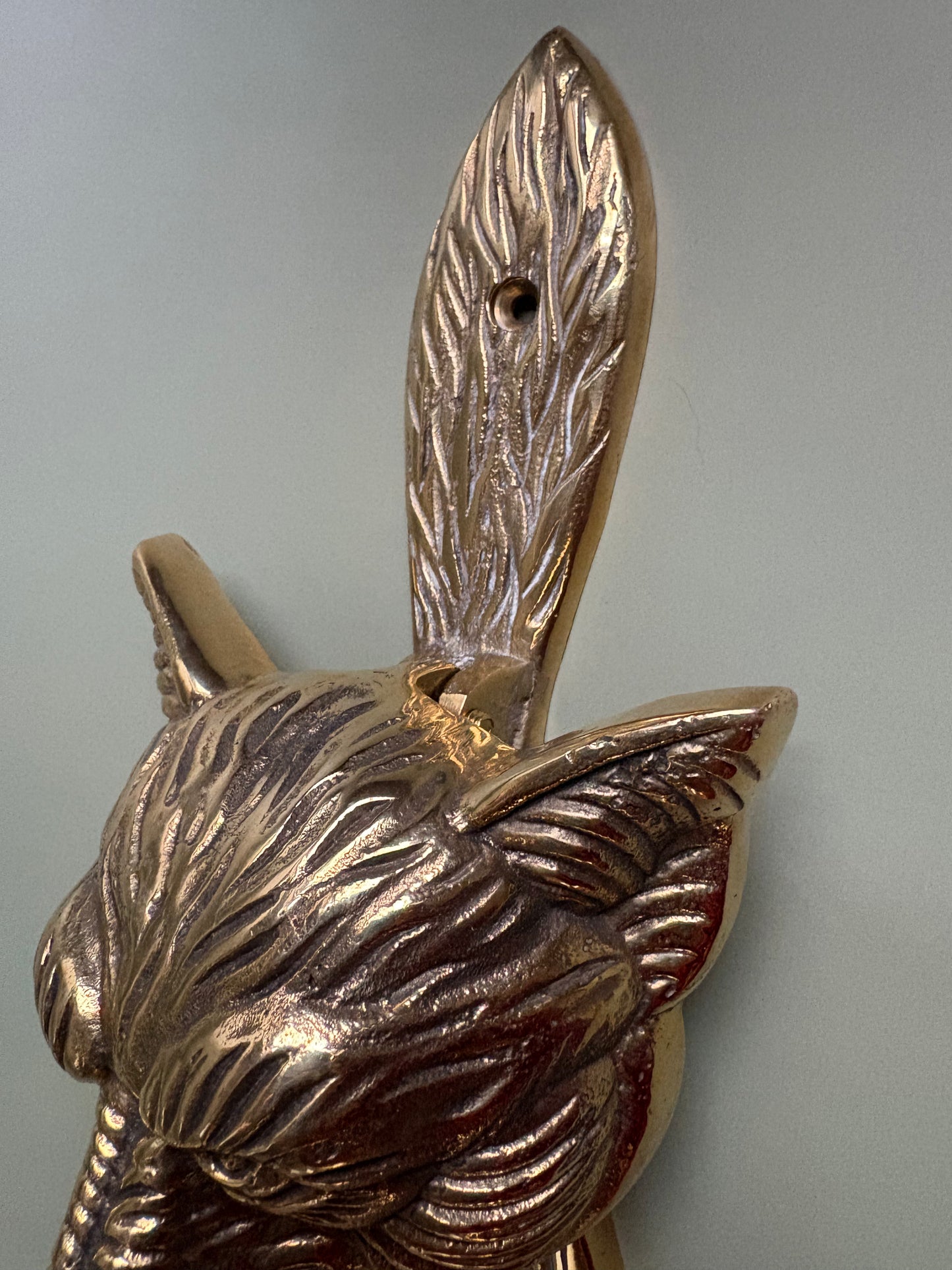 Vintage Brass Fox Door Knocker
