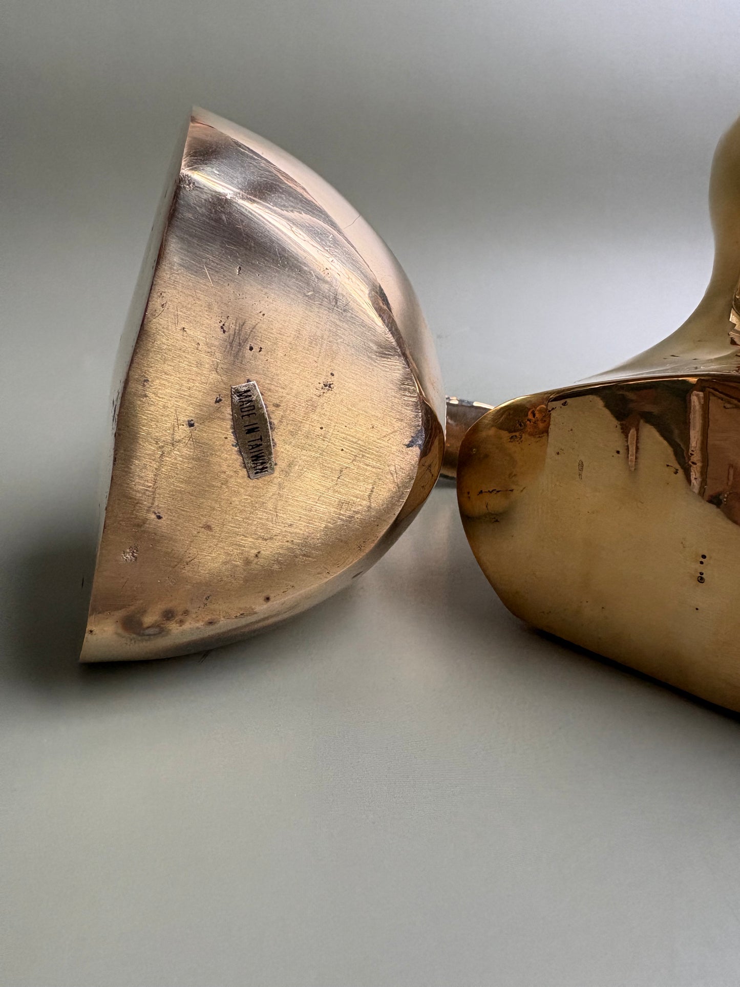 Pair of Vintage Brass Duck Bookends