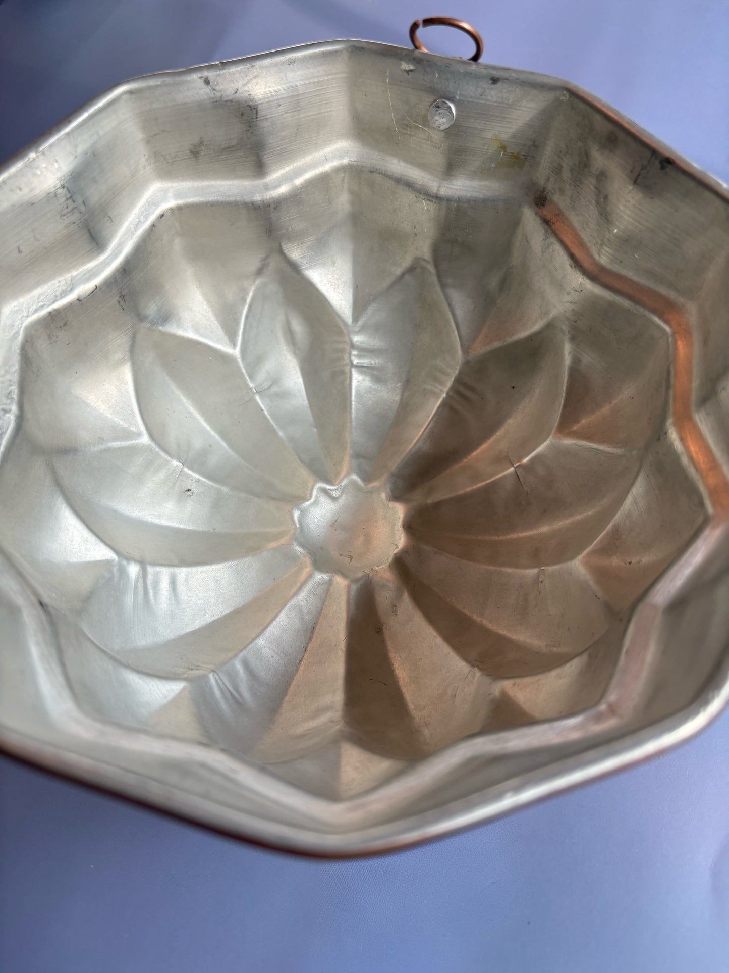 Vintage Round and Chevron Copper Mold