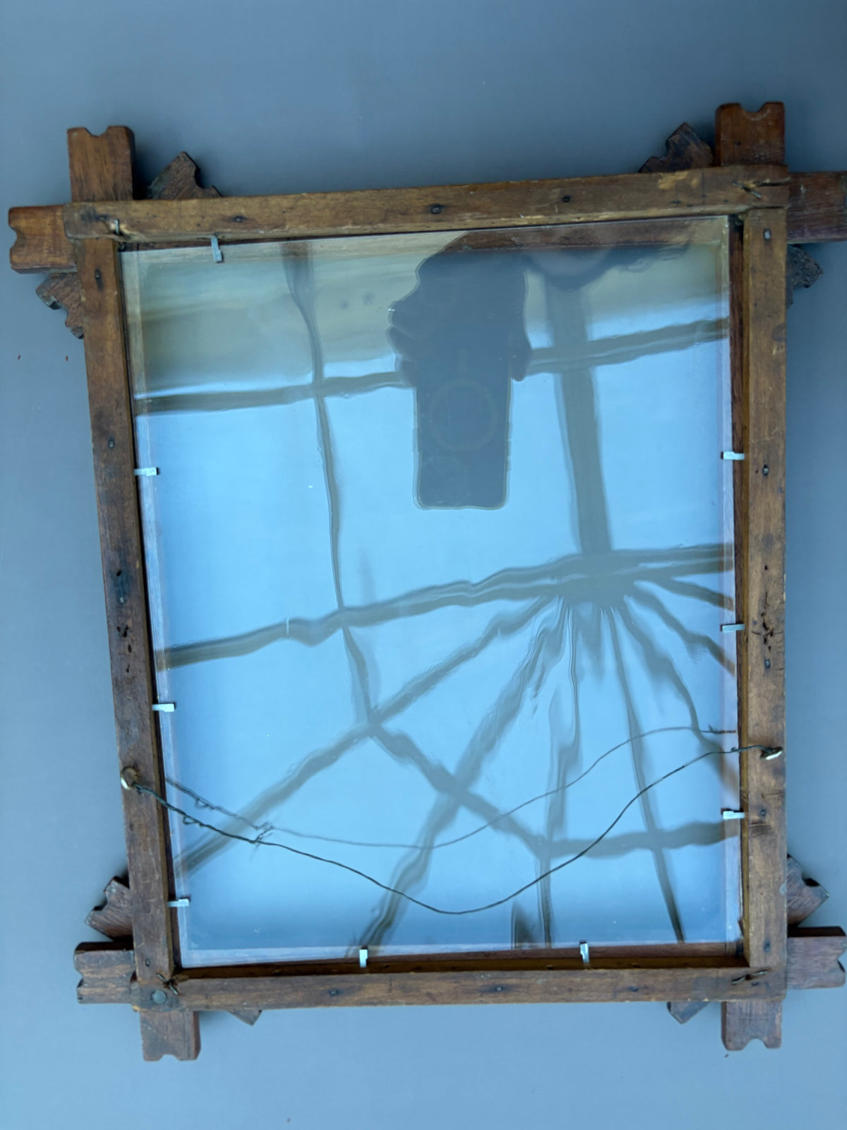 Vintage Adirondack-Style Frame with Glass
