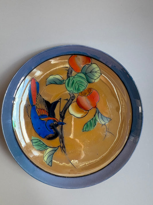Vintage Hand-painted Lusterware Plate