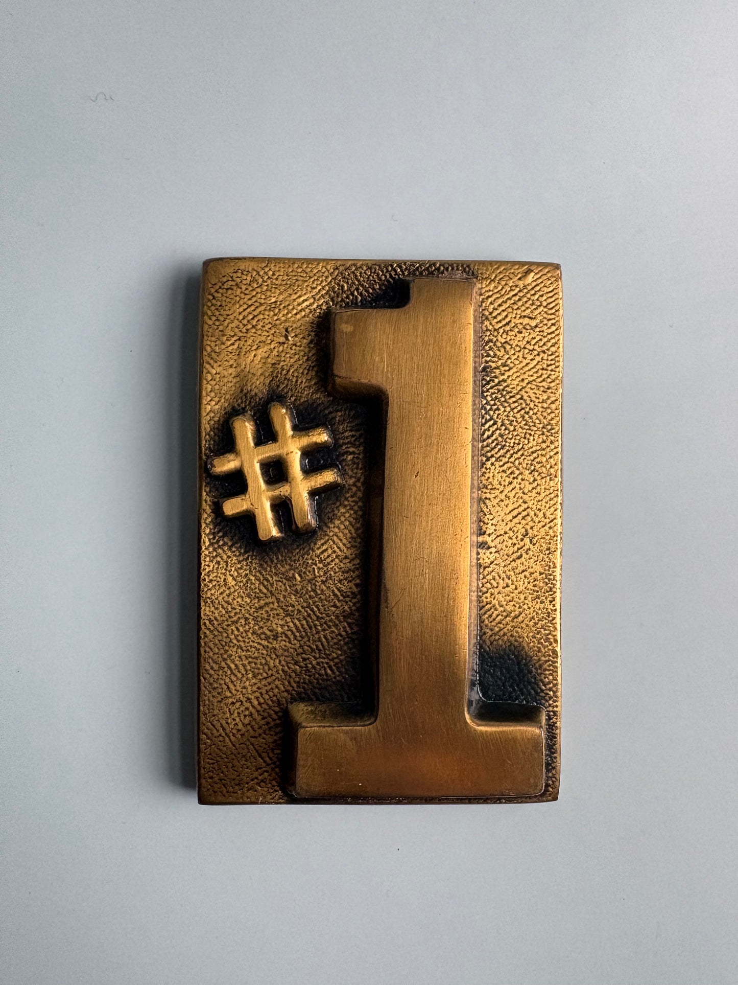 Vintage Brass #1 Paperweight