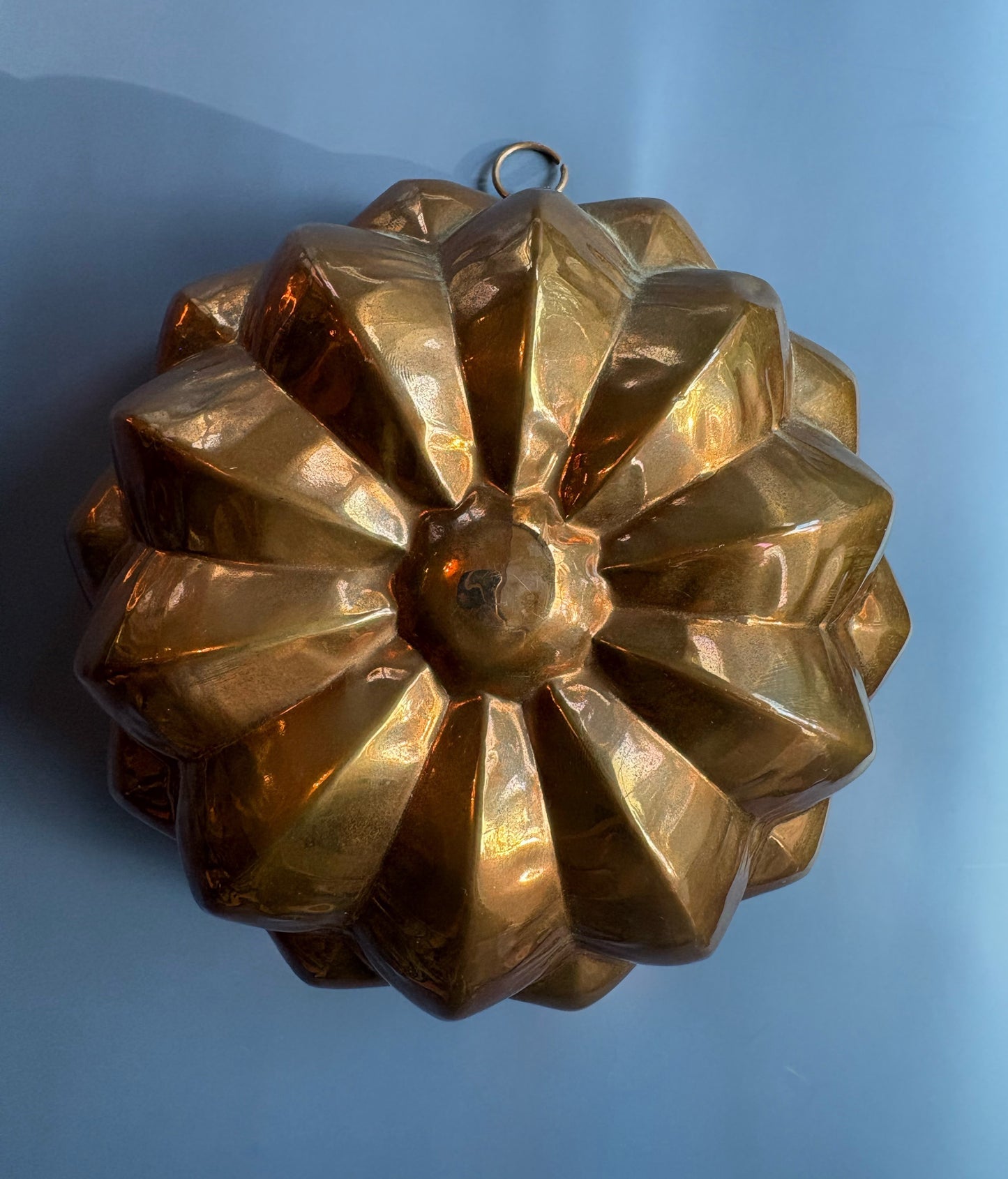 Vintage Round and Chevron Copper Mold