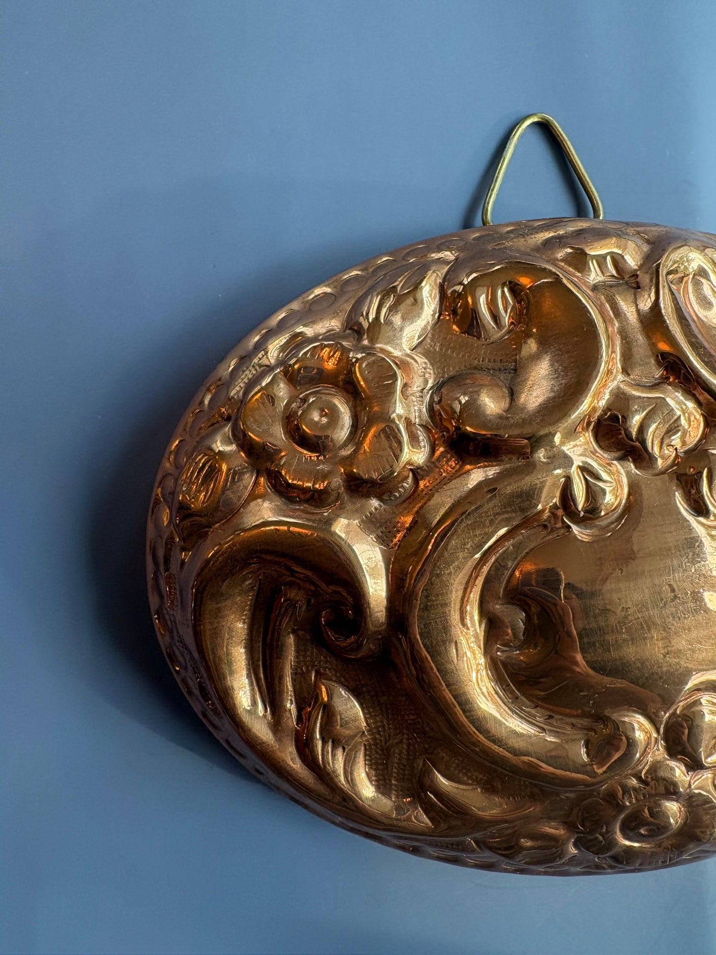 Vintage Oval Floral Copper Mold