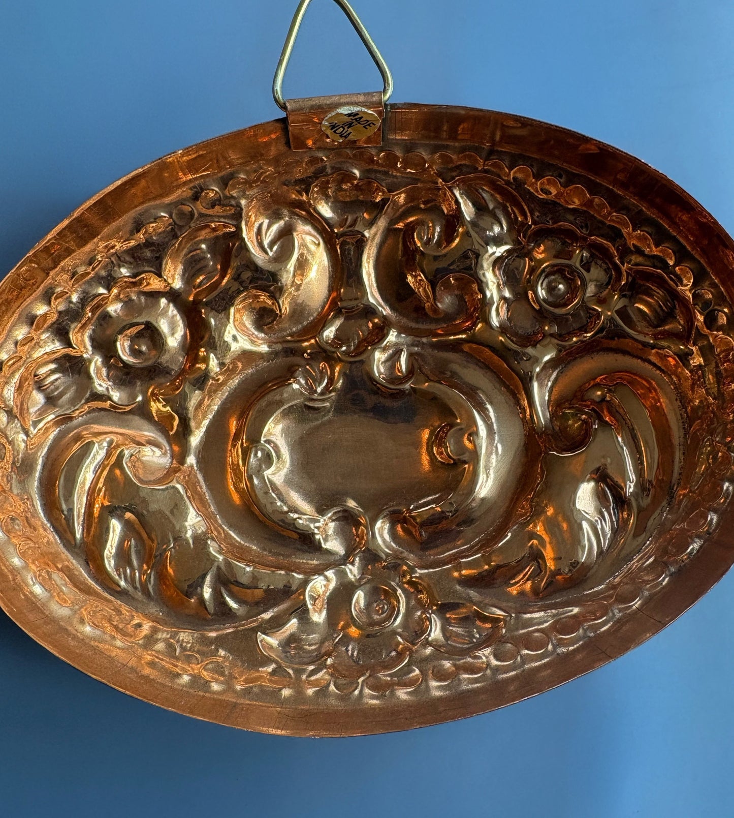 Vintage Oval Floral Copper Mold