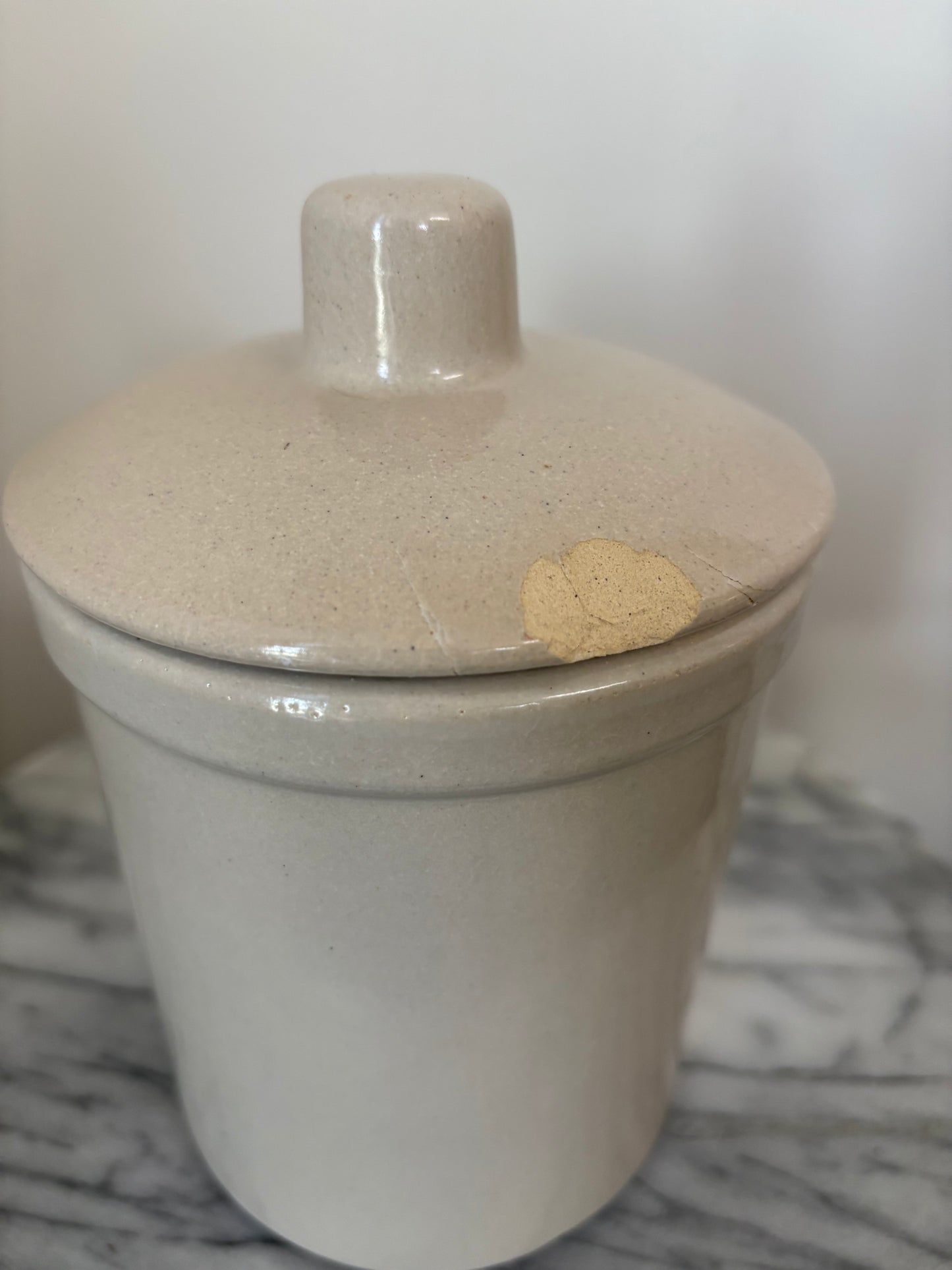 Vintage Lidded Crock