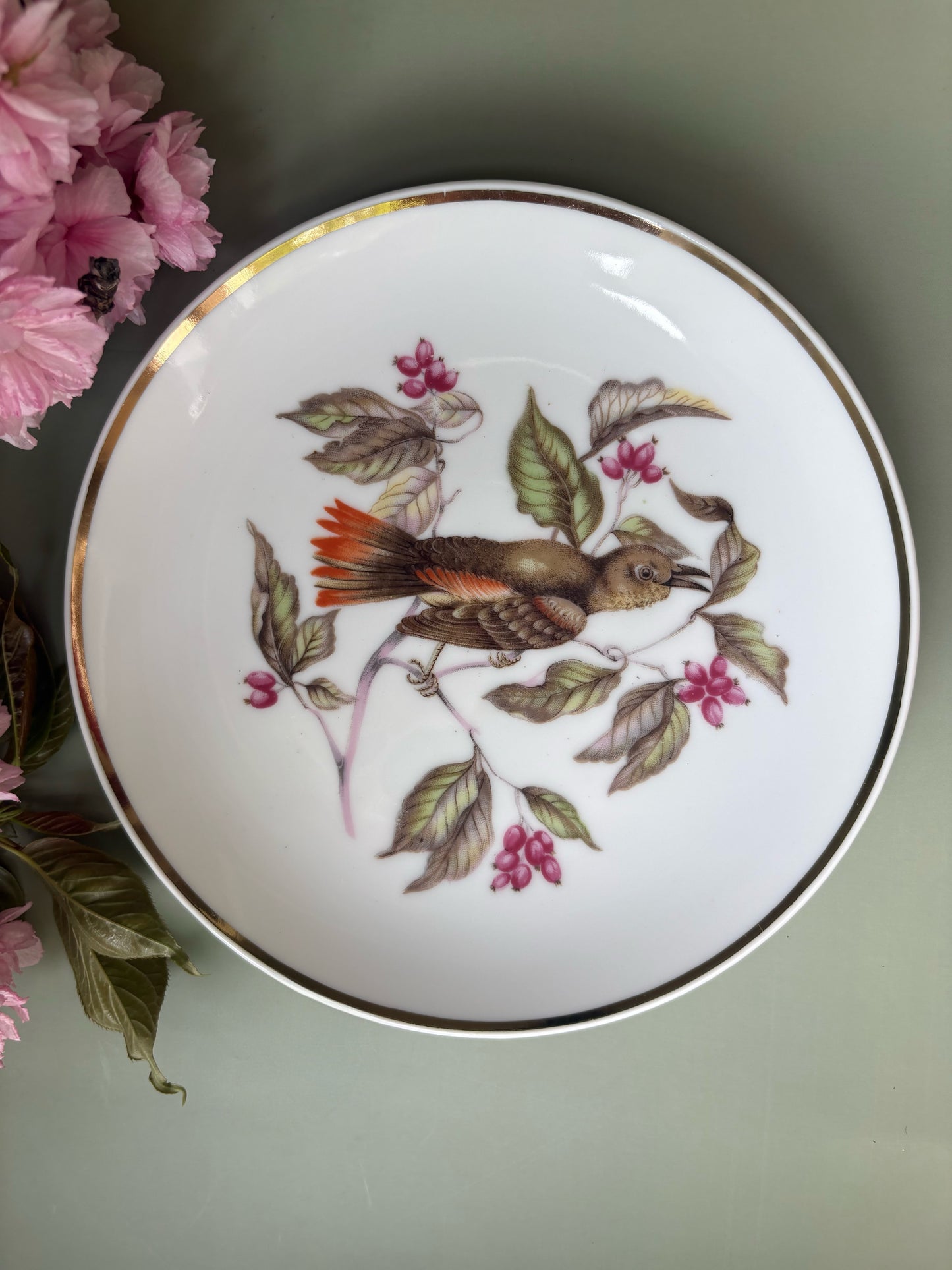 Vintage Decorative Finch Plate