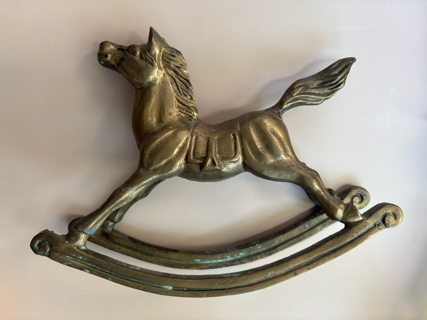 Vintage Brass Rocking Horse