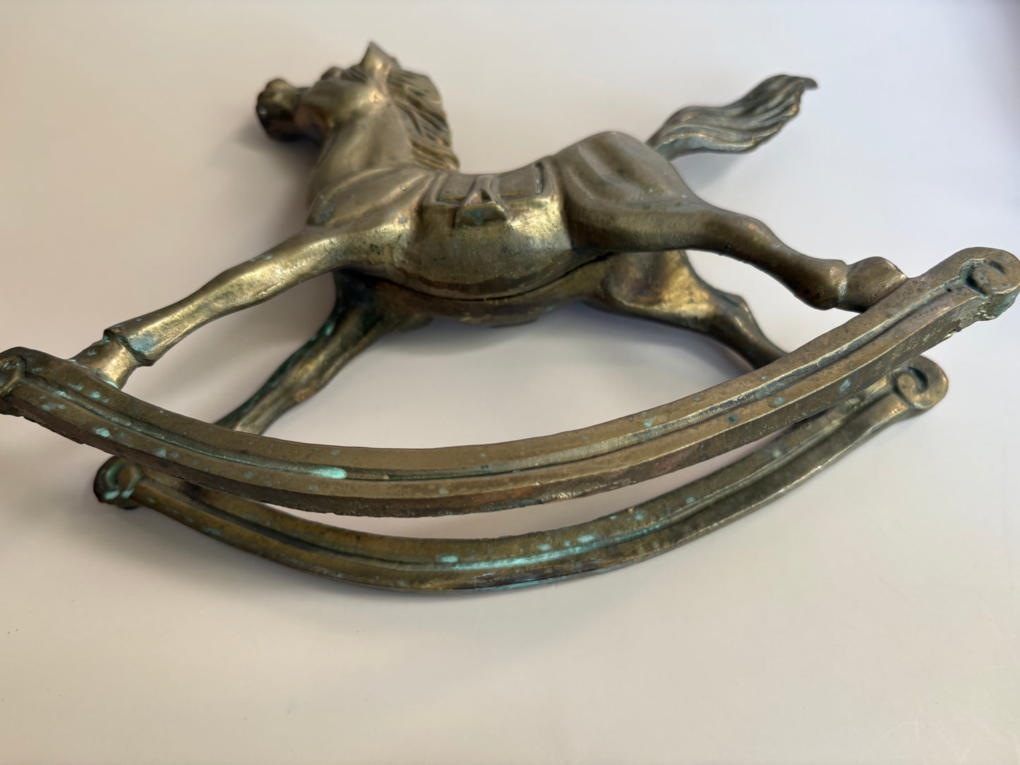 Vintage Brass Rocking Horse