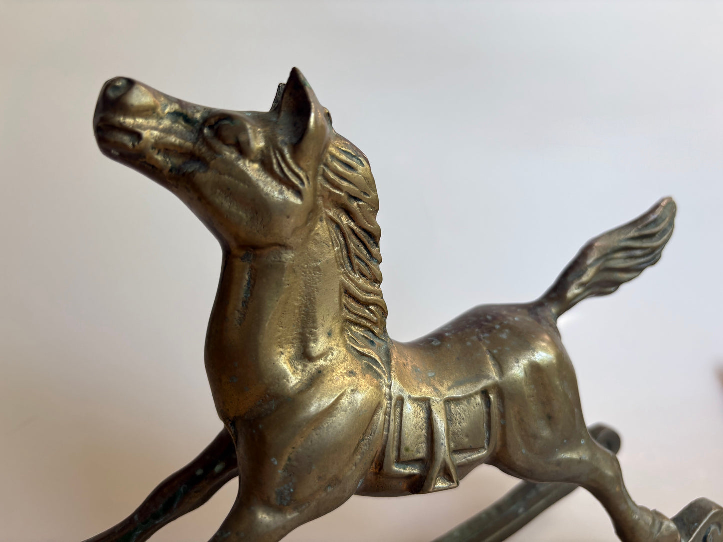Vintage Brass Rocking Horse