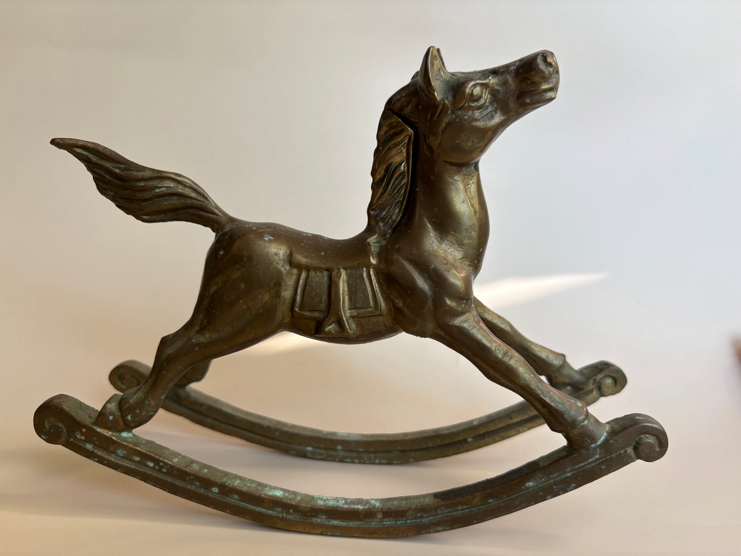 Vintage Brass Rocking Horse