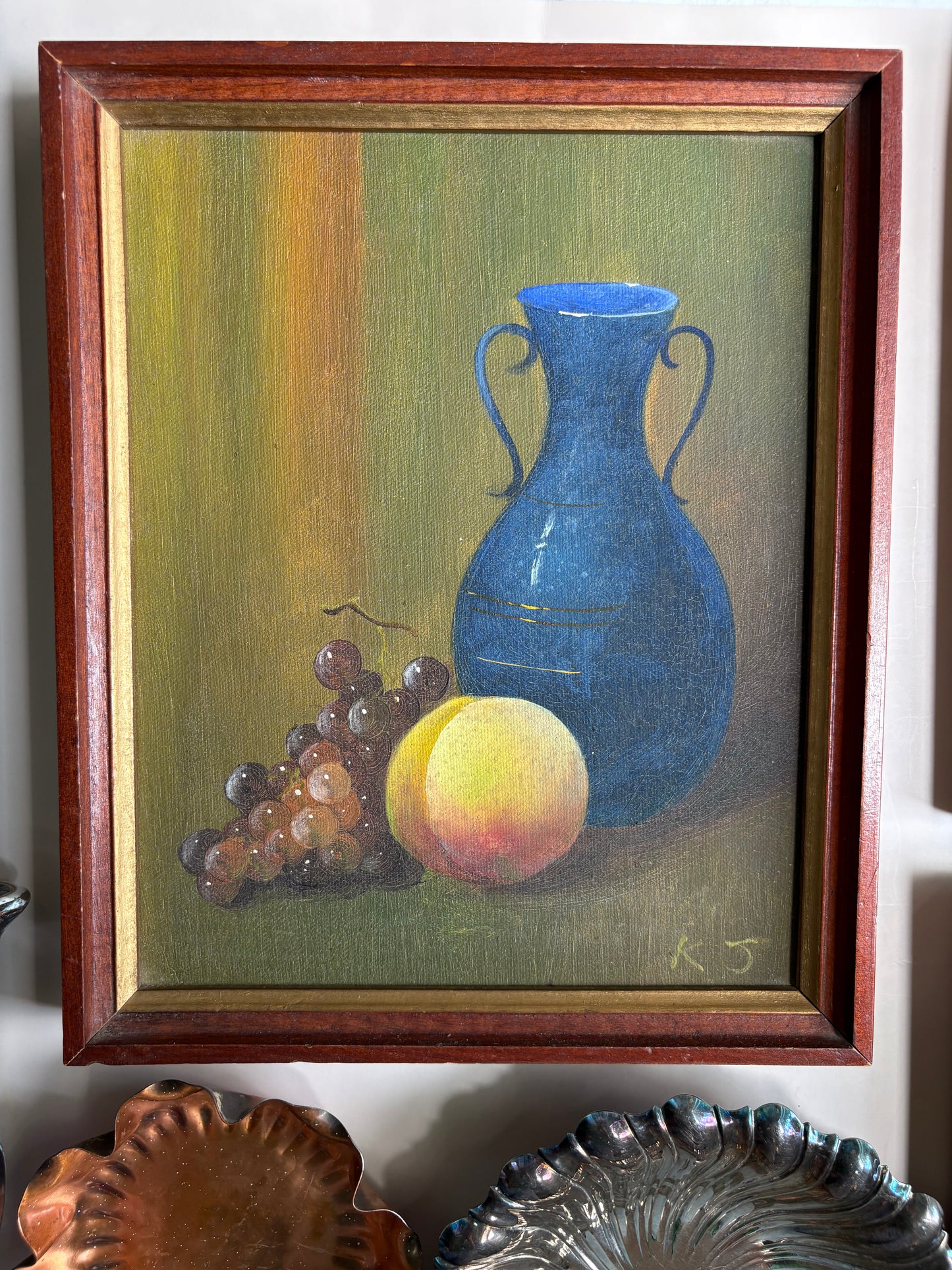 Vintage Framed Still Life Oil Painting