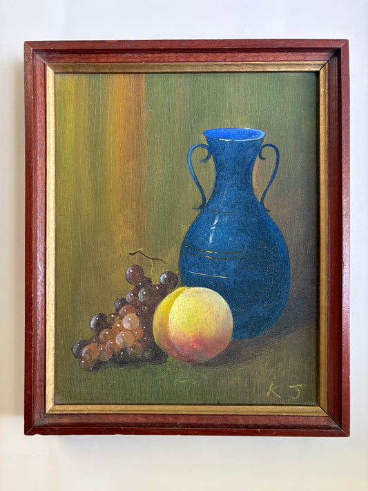 Vintage Framed Still Life Oil Painting