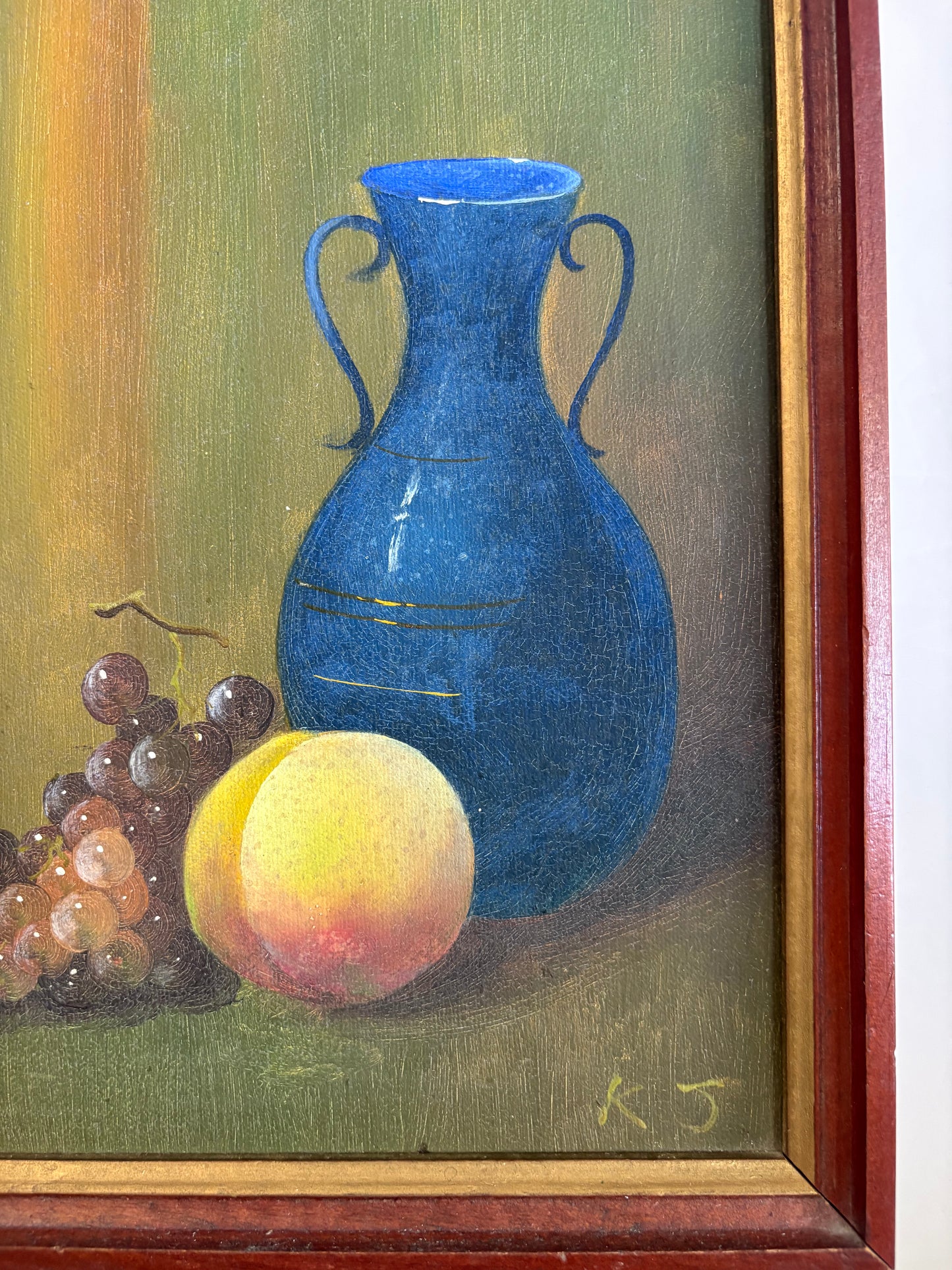 Vintage Framed Still Life Oil Painting