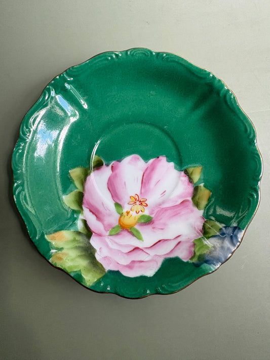 Vintage Porcelain Green Plate