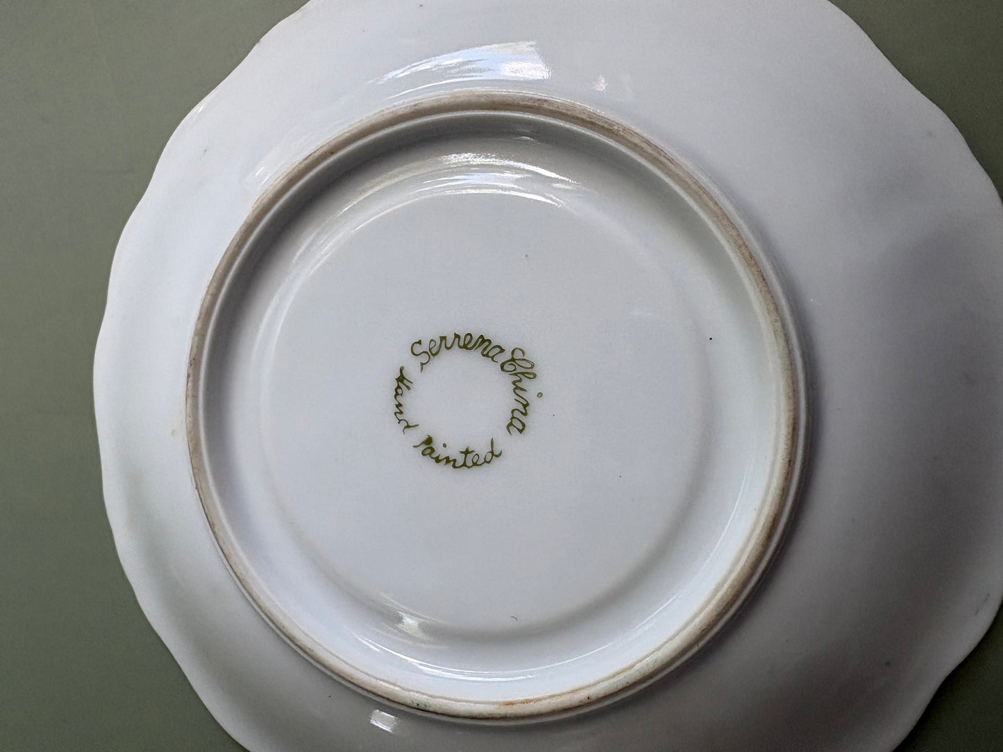 Vintage Porcelain Green Plate