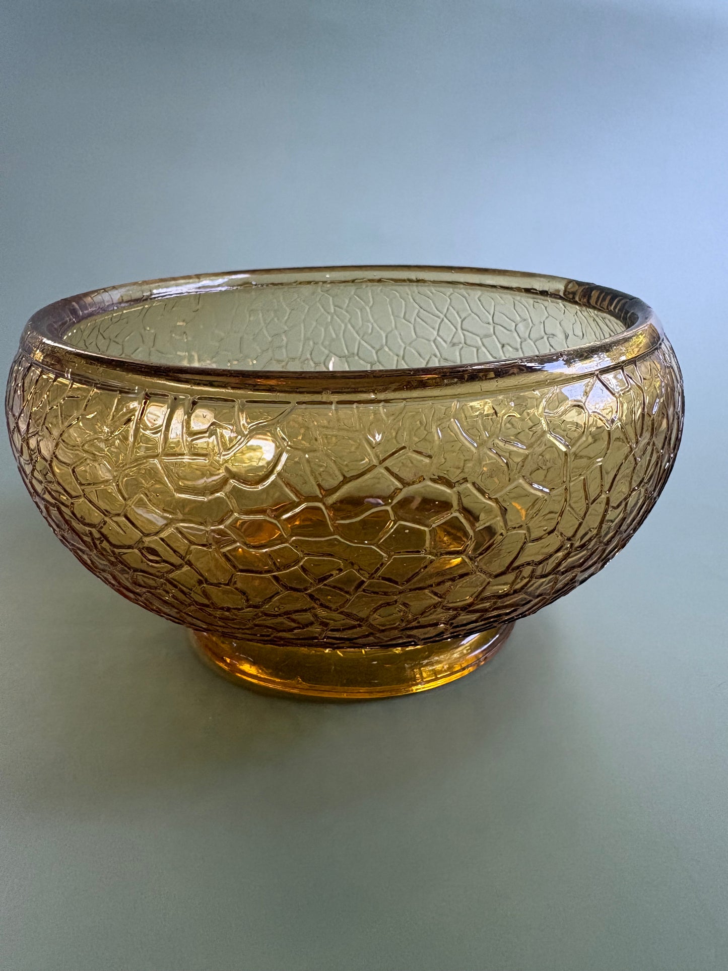 Vintage Crackle Glass Bowl
