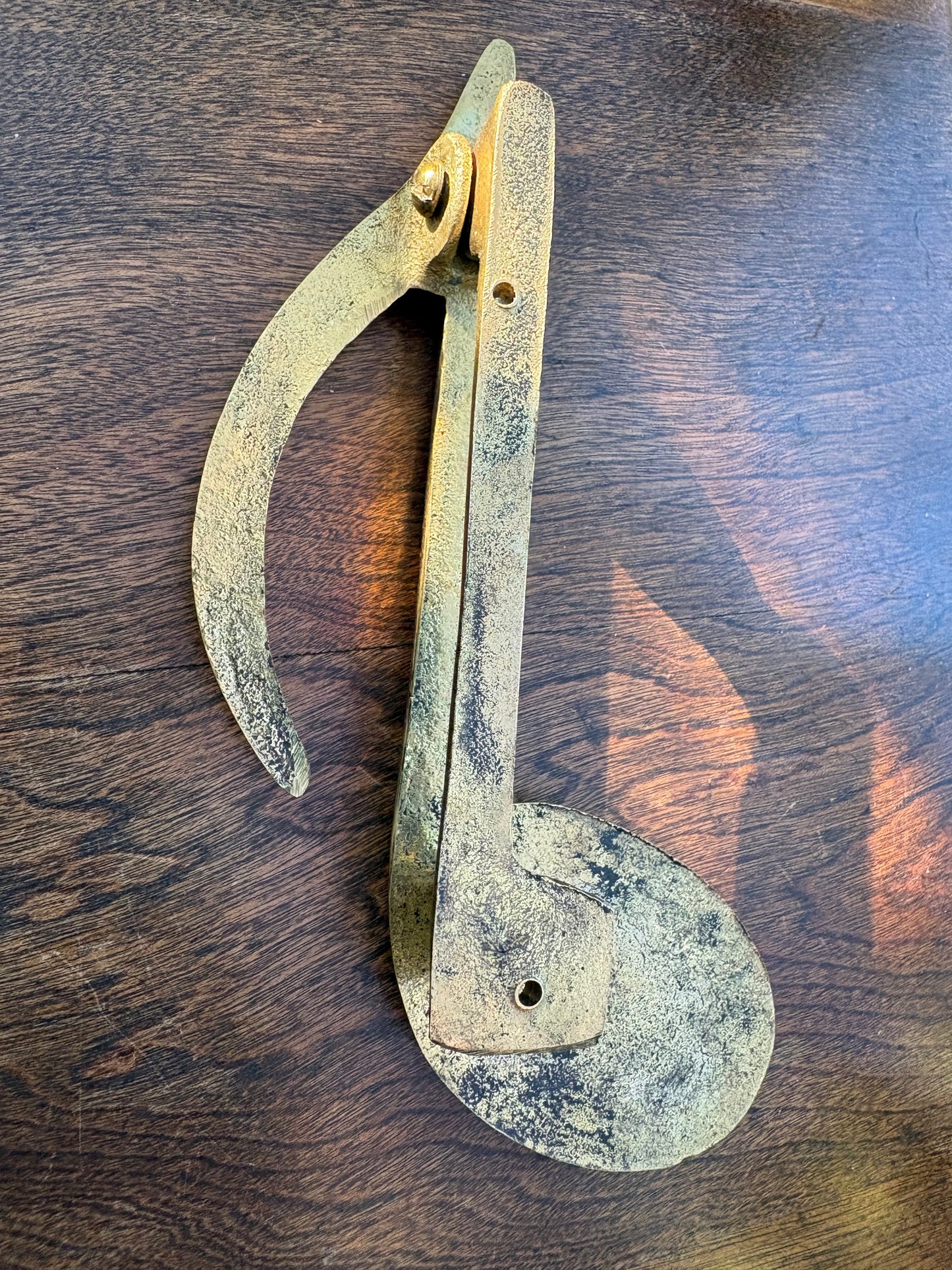 Vintage Brass Musical Note Door Knocker