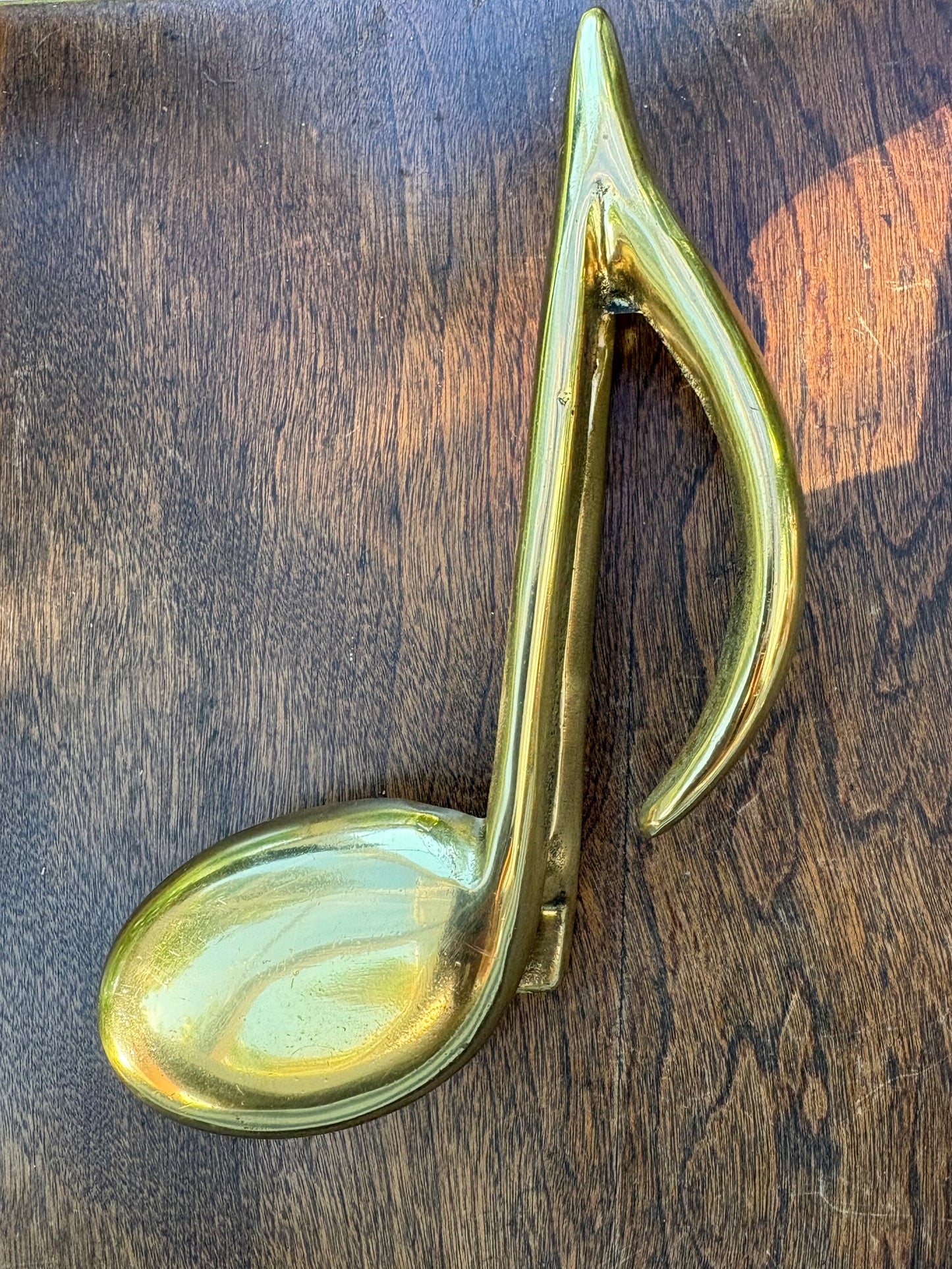 Vintage Brass Musical Note Door Knocker