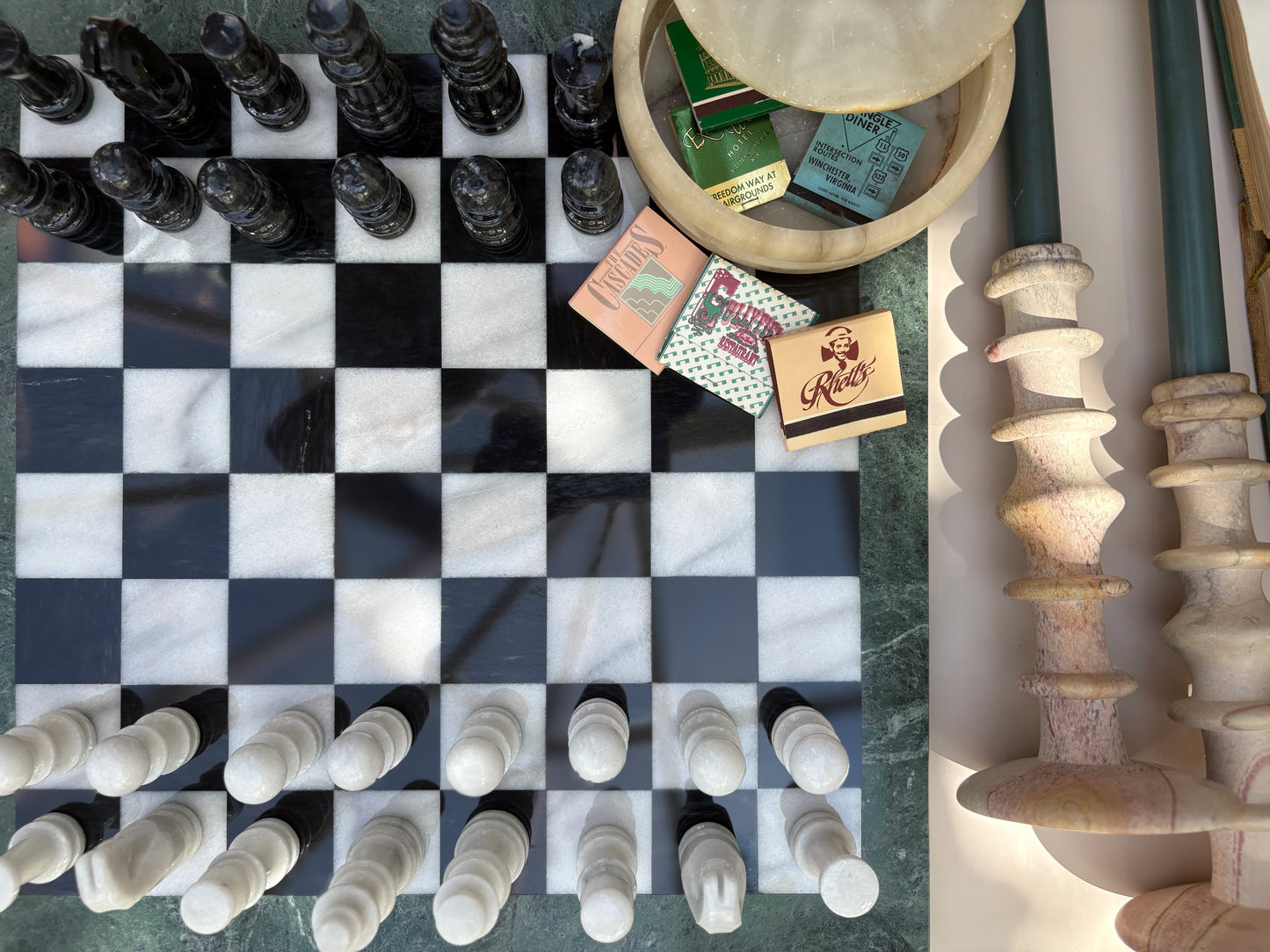 Vintage Marble Chess Set