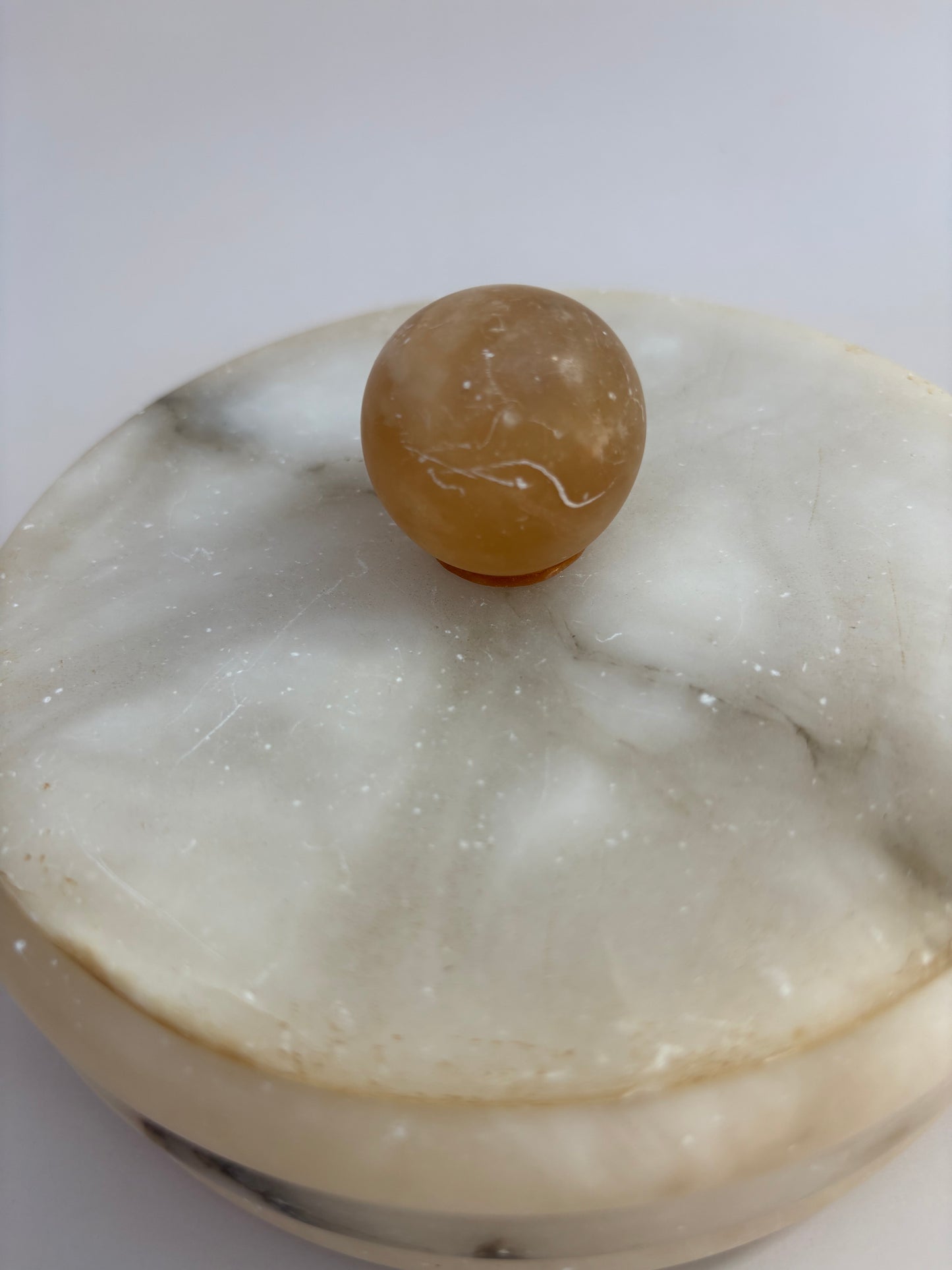 Vintage Alabaster Lidded Dish