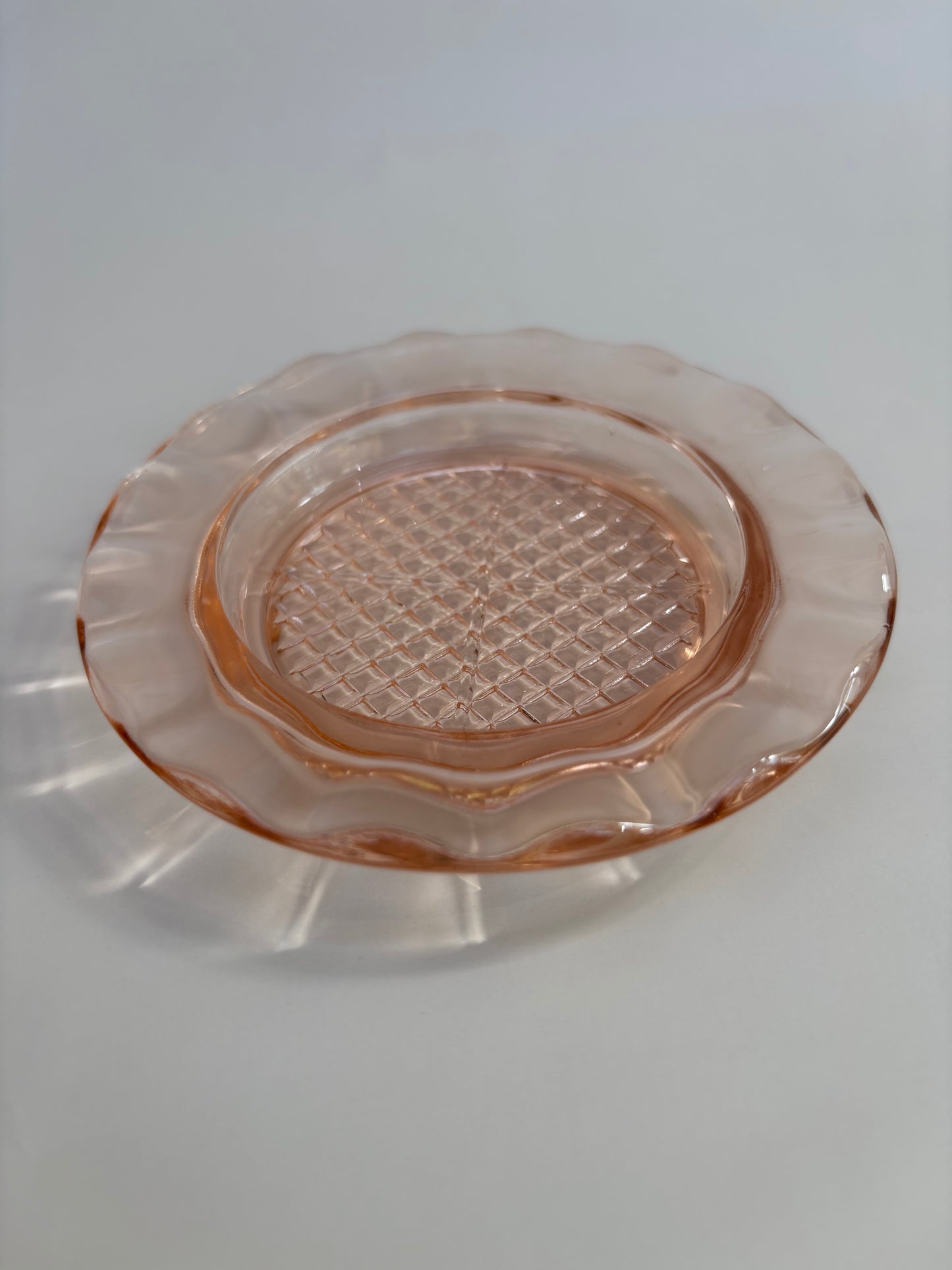Vintage Pink Glass Dish