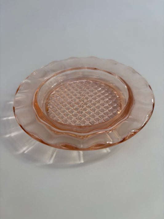 Vintage Pink Glass Dish