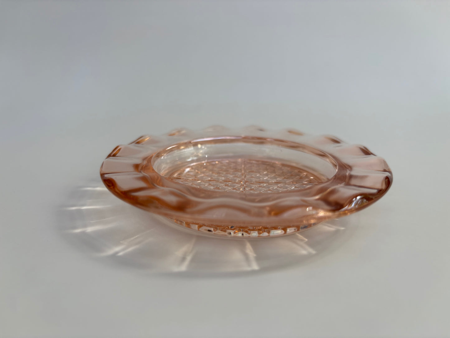 Vintage Pink Glass Dish