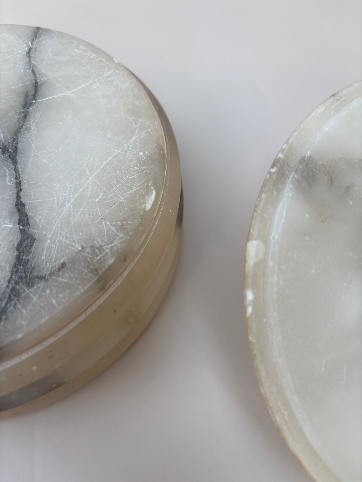 Vintage Alabaster Lidded Dish