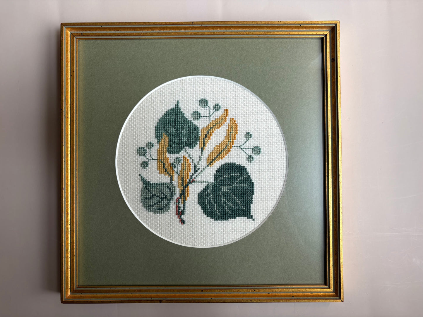 Framed Botanical Needlepoint Art