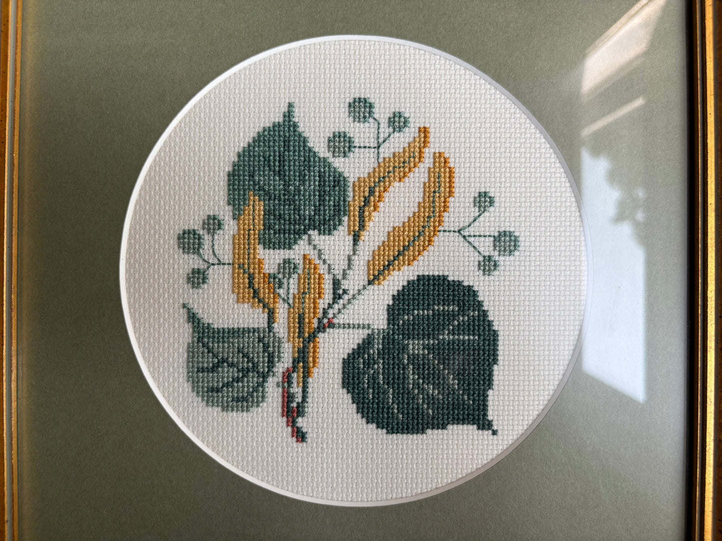 Framed Botanical Needlepoint Art