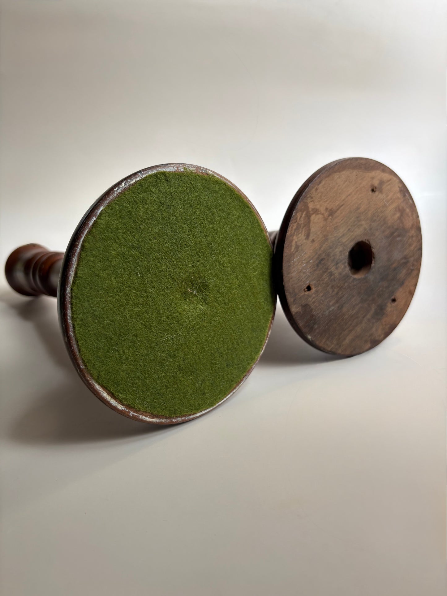 Vintage Pair of Wood Candleholders