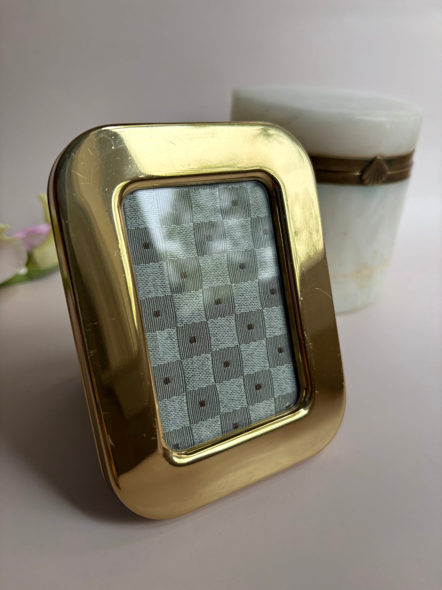 Vintage Brass Mini Picture Frame