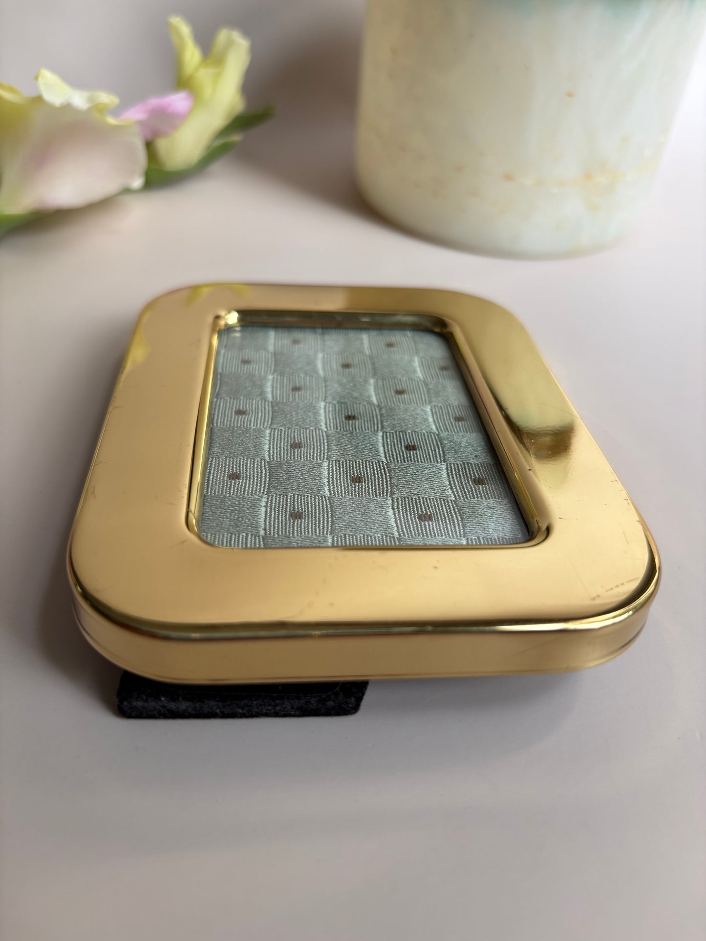 Vintage Brass Mini Picture Frame