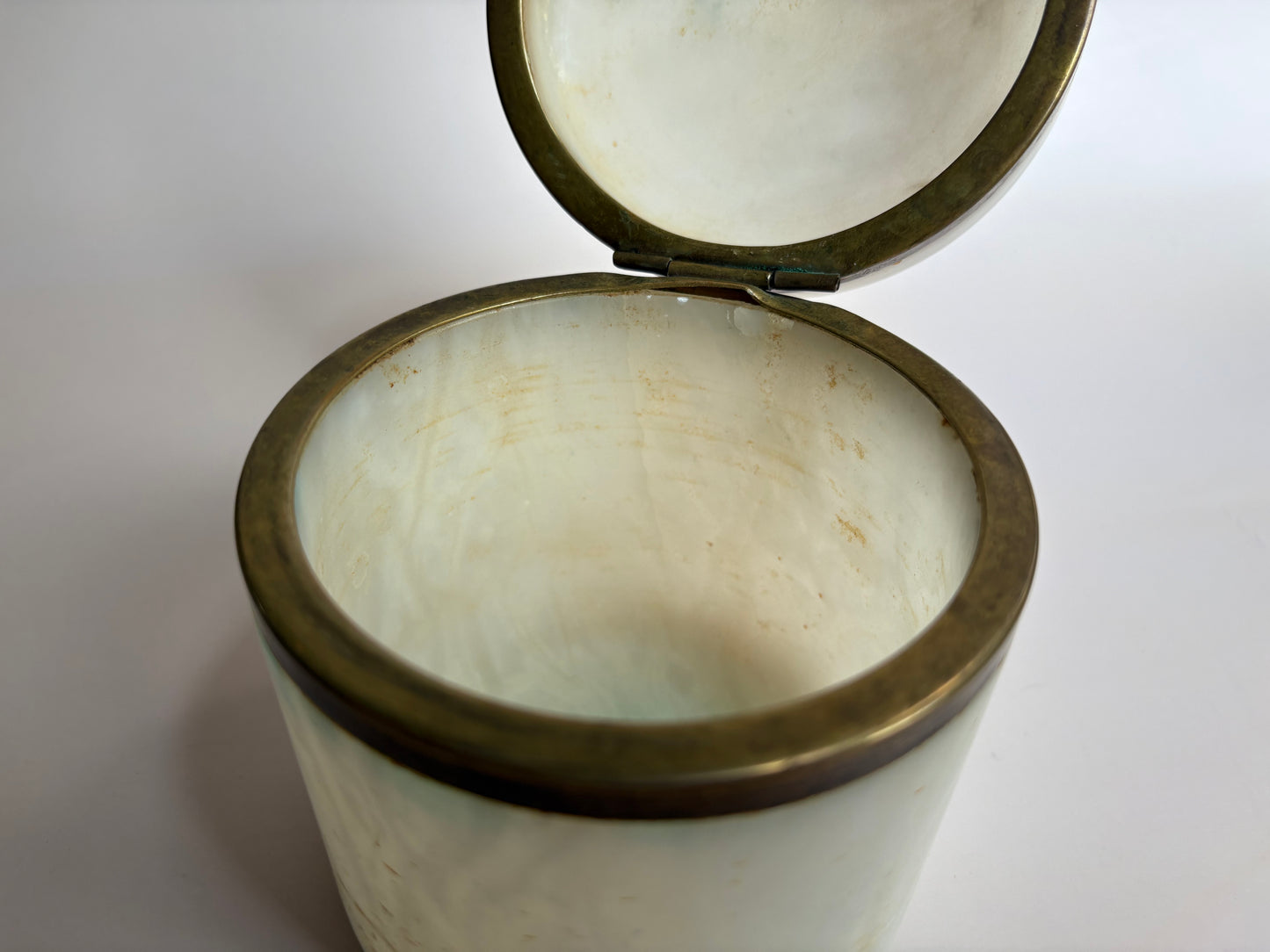 Vintage Alabaster Trinket Box