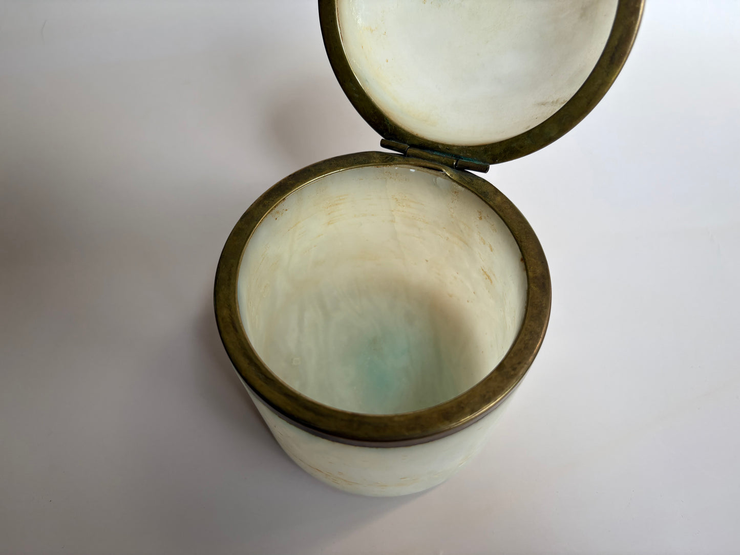 Vintage Alabaster Trinket Box