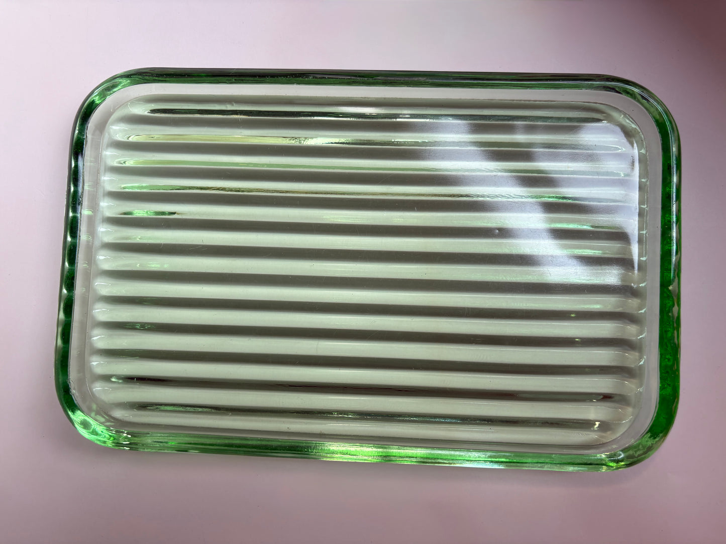 Vintage Green Glass Dish
