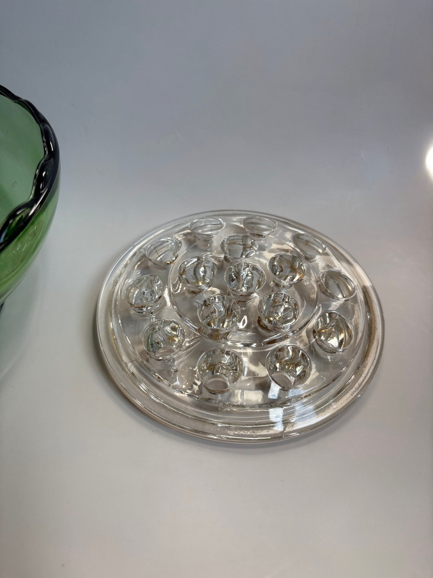 Vintage 16 Hole Glass Flower Frog