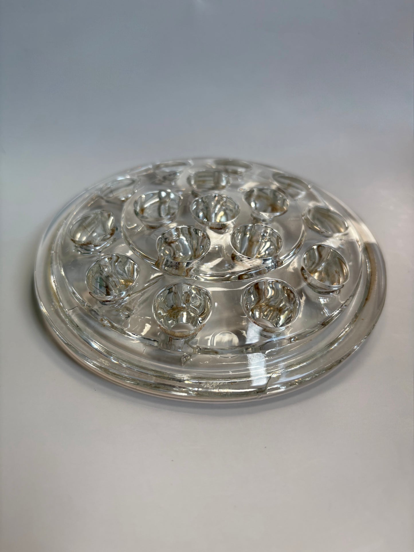 Vintage 16 Hole Glass Flower Frog