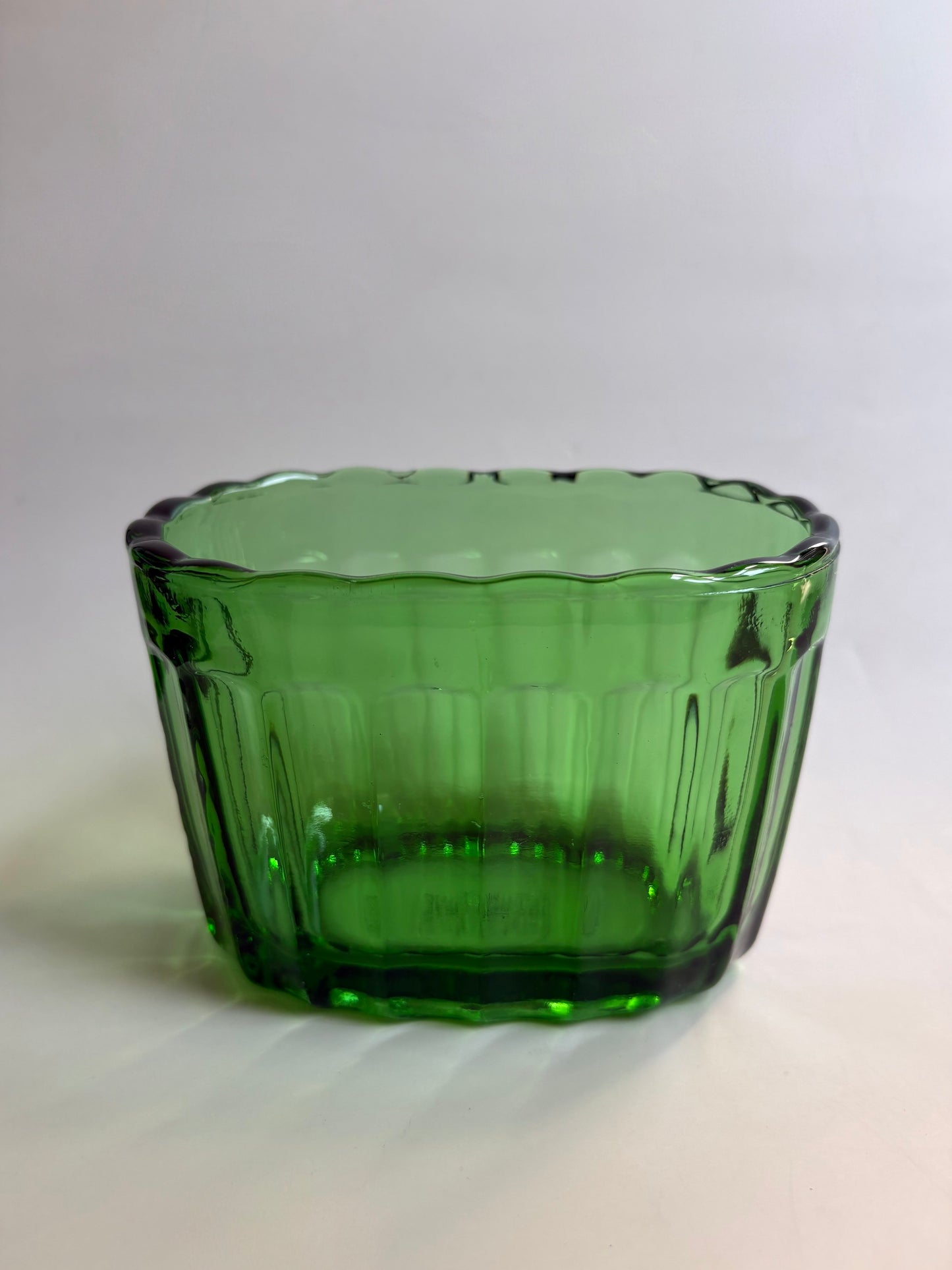 Vintage Green Glass Window Sill Vase