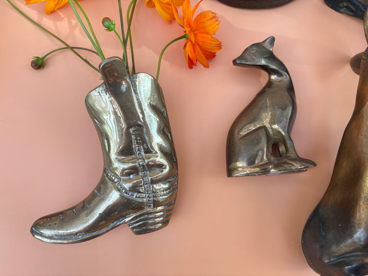 Vintage Brass Dog Figurine