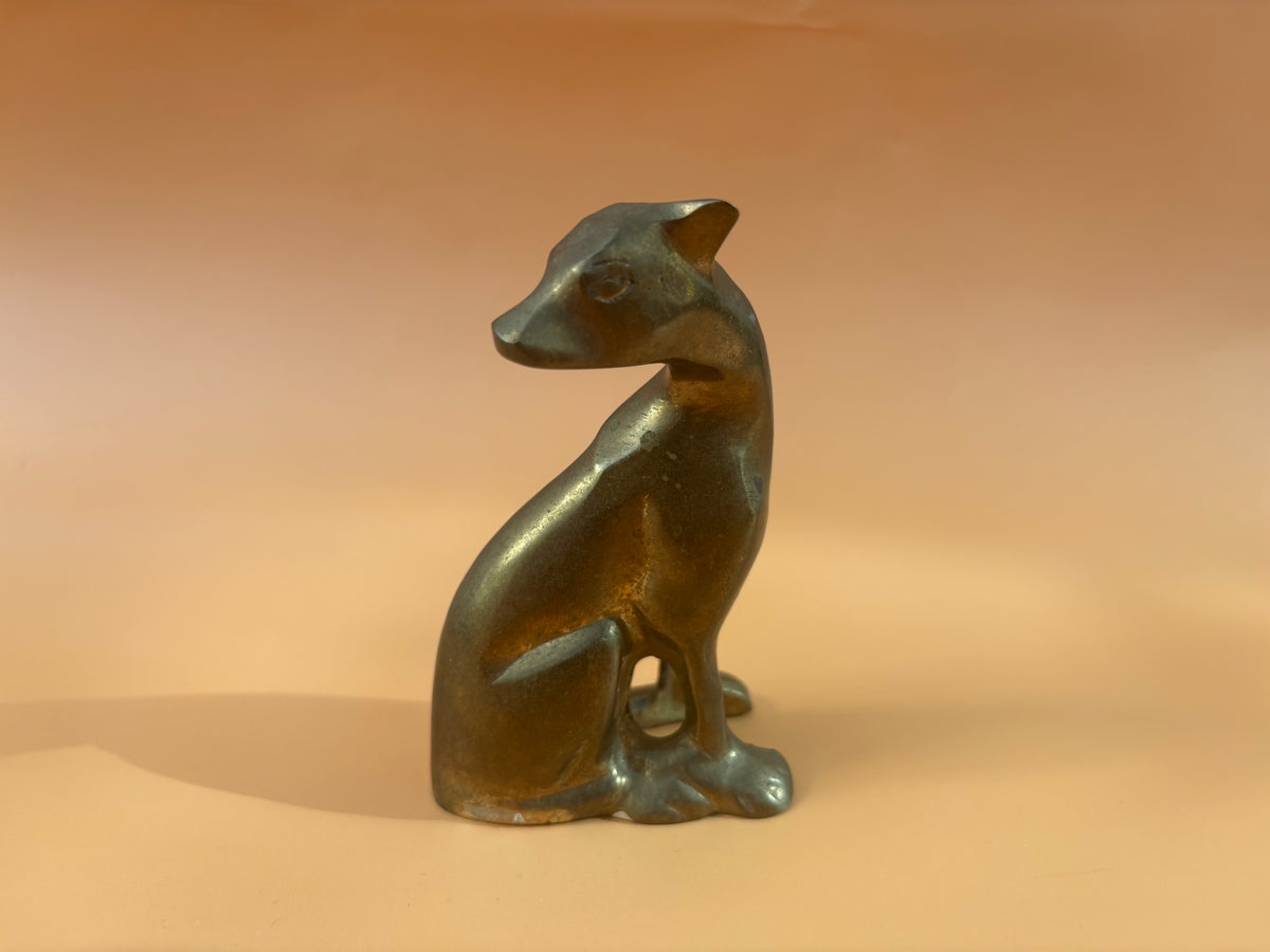 Vintage Brass Dog Figurine