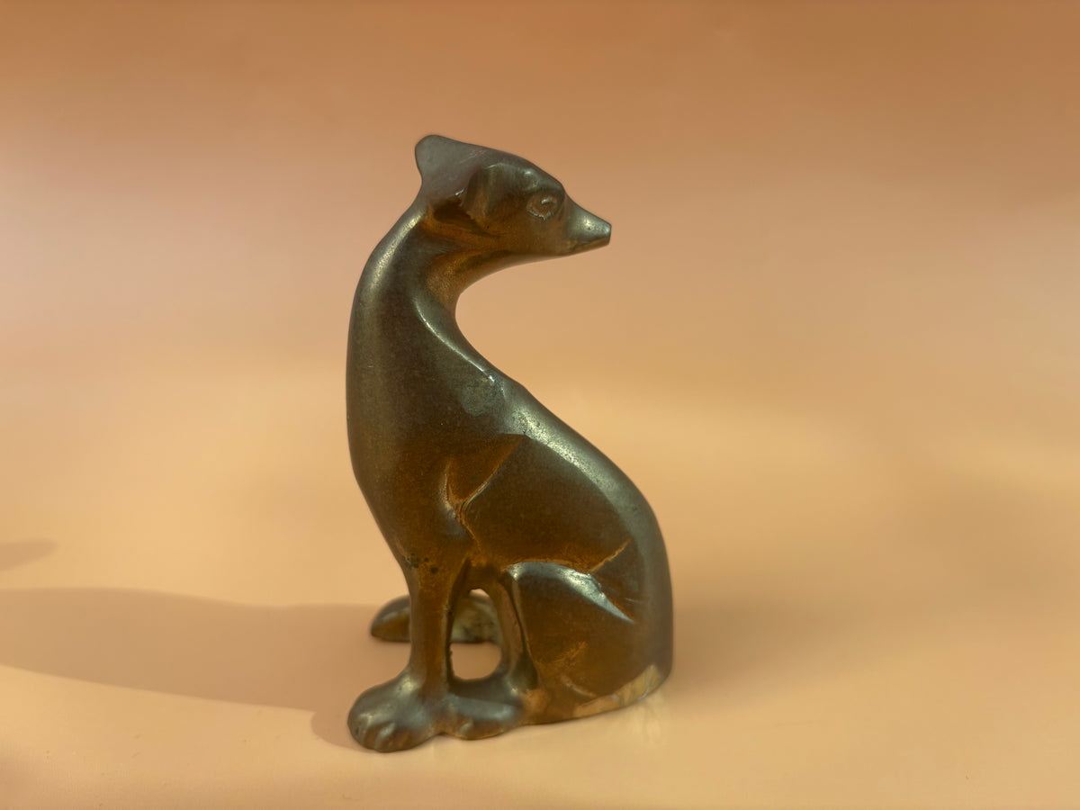 Vintage Brass Dog Figurine