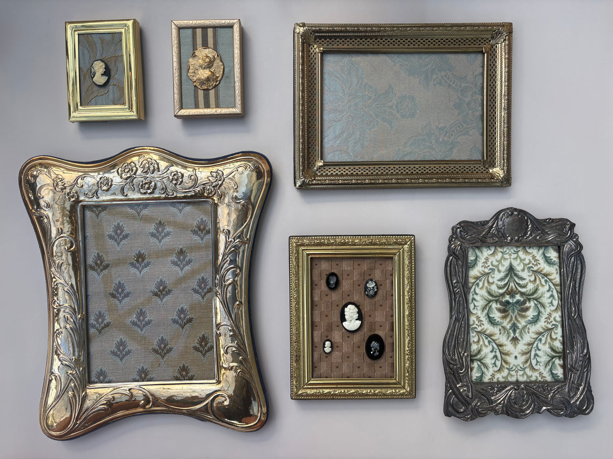 Framed Vintage Gold Cameo