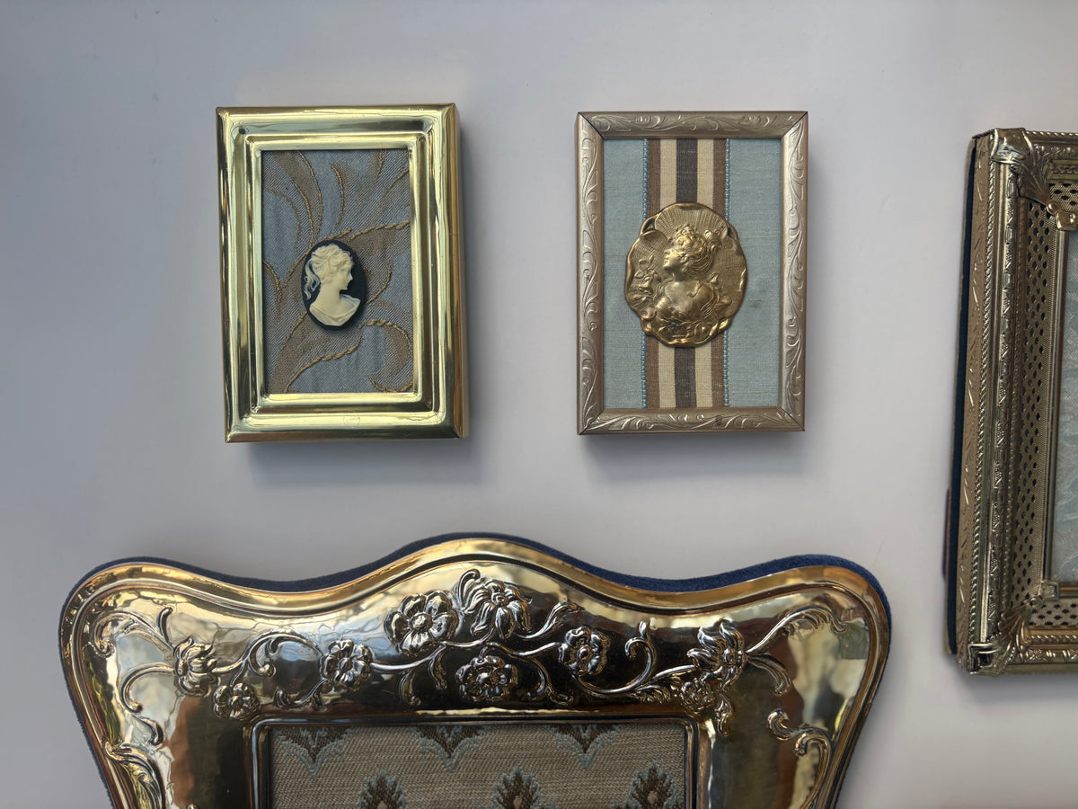 Framed Vintage Gold Cameo