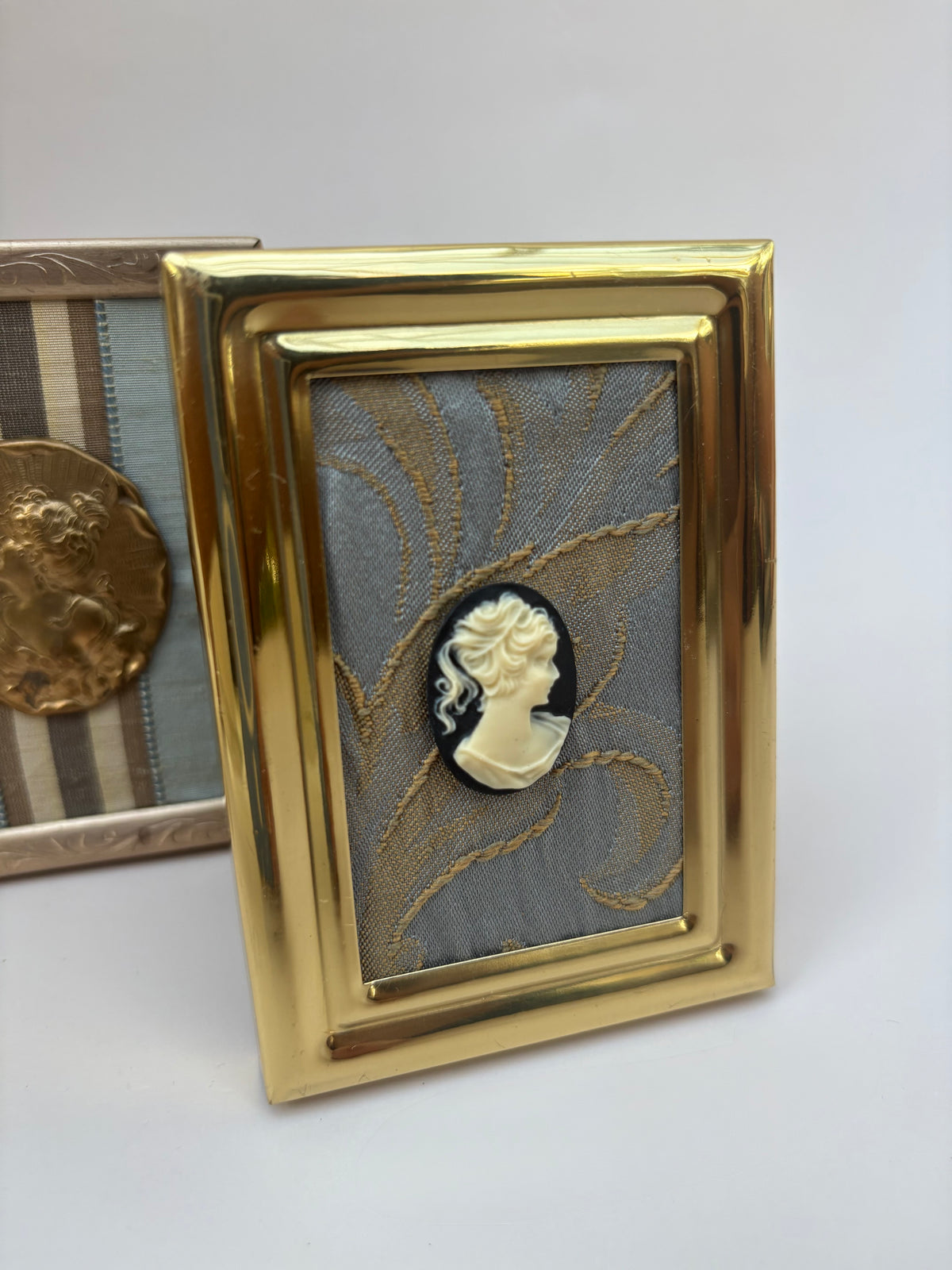 Framed Vintage Black and White Cameo