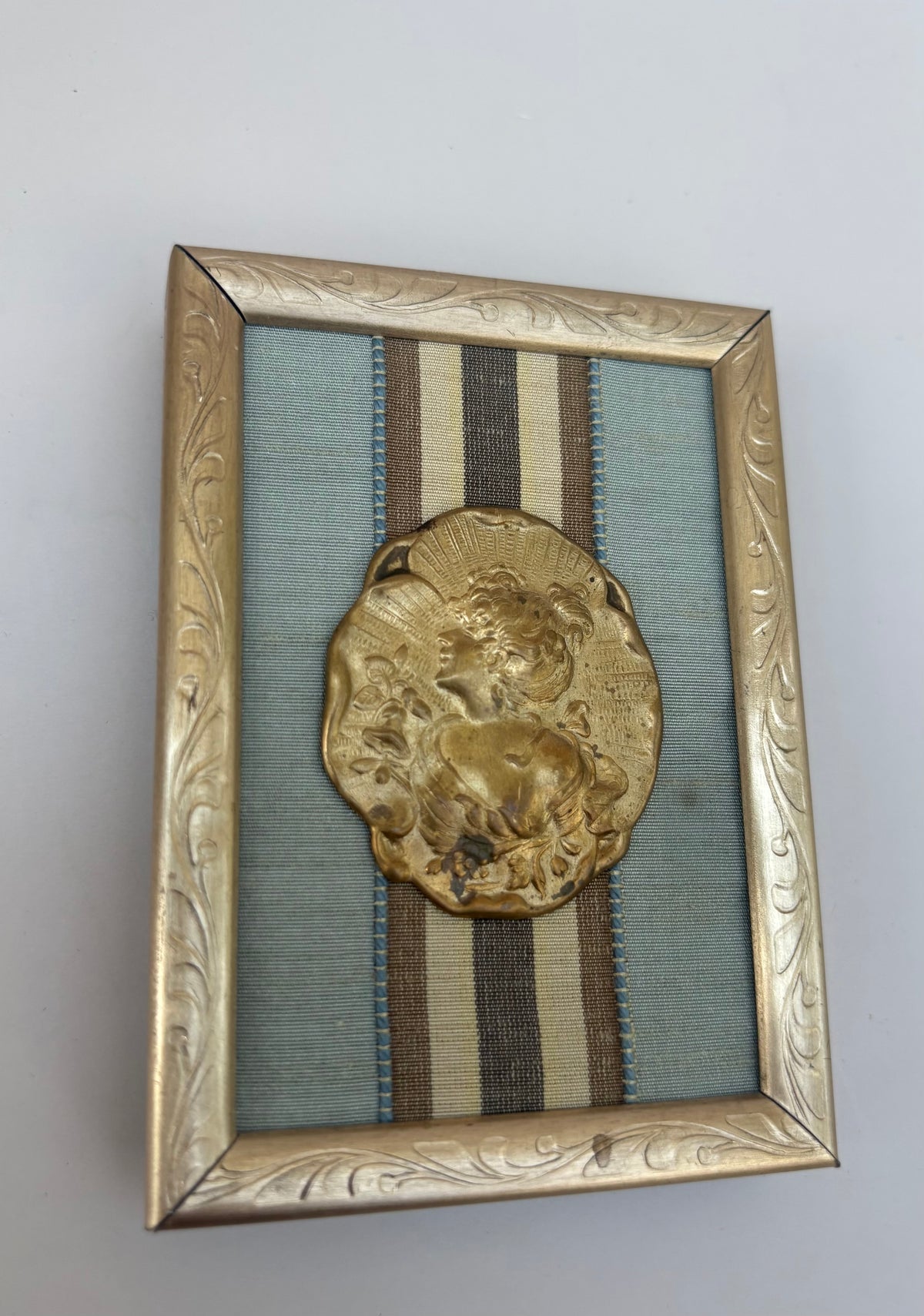 Framed Vintage Gold Cameo