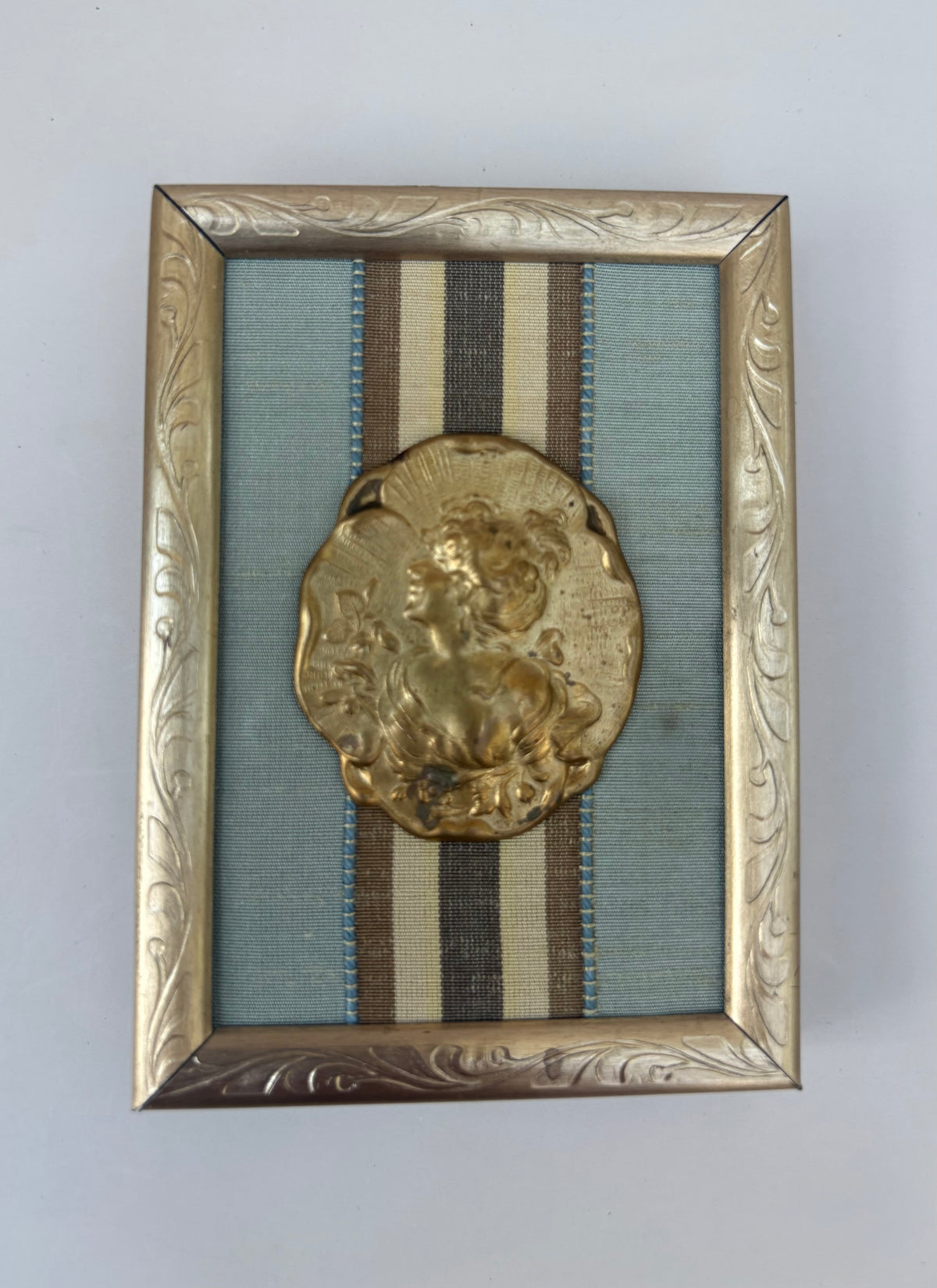 Framed Vintage Gold Cameo