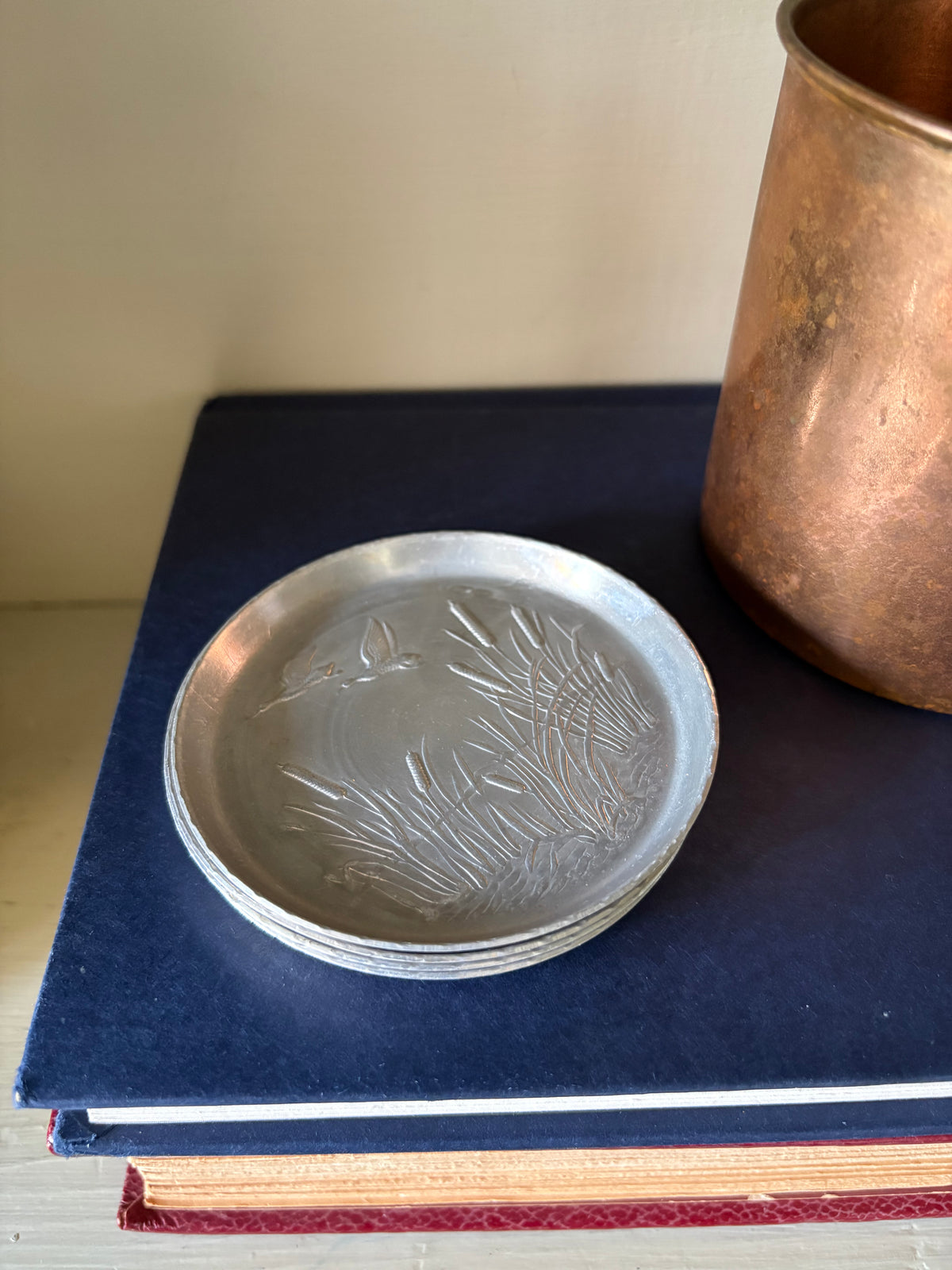 Vintage Set of Aluminum Coasters