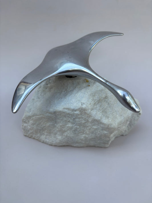 Vintage Hoselton Aluminum Large Goose Sculpture